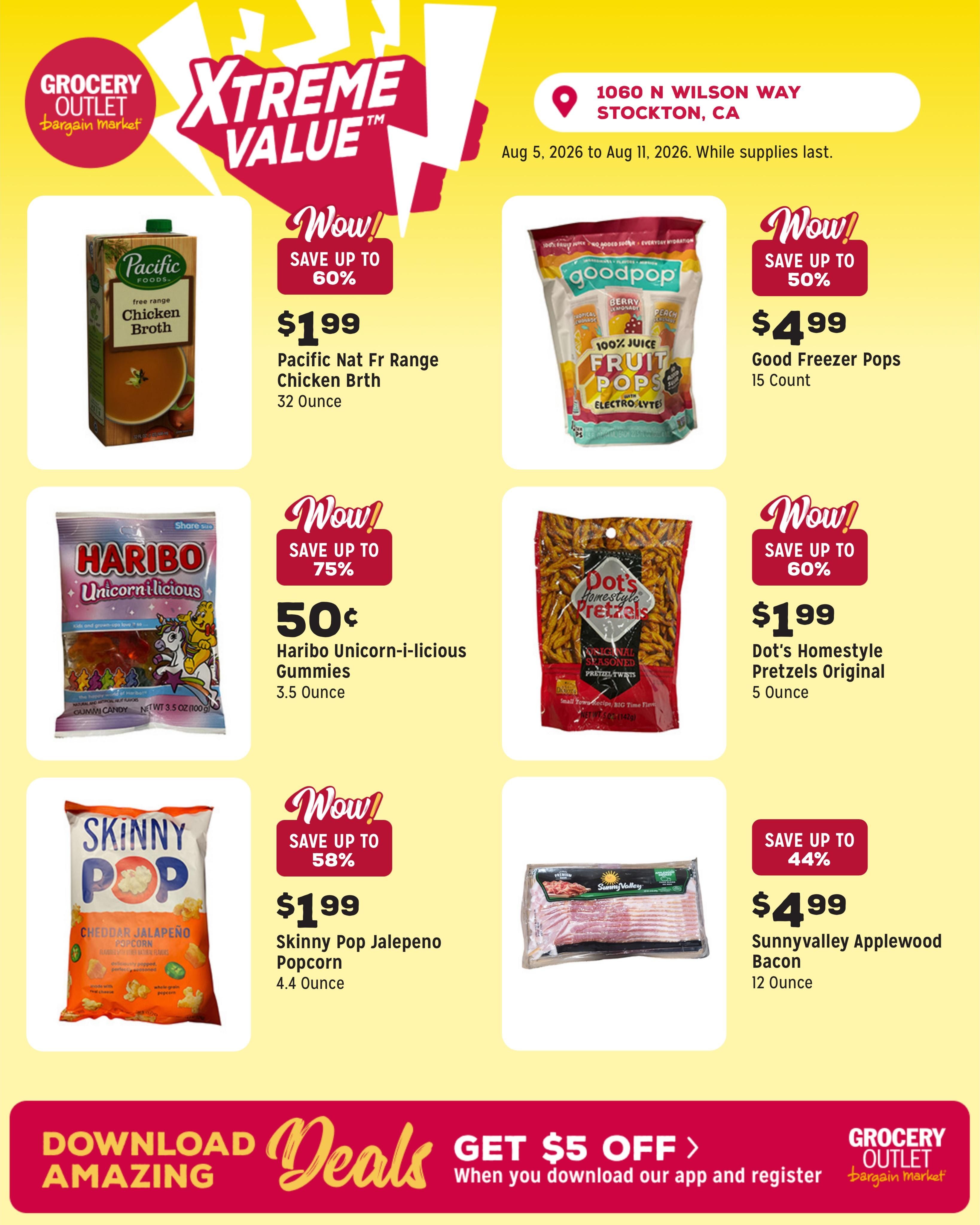 Grocery Outlet (Stockton–Linden Area, CA) Weekly Ad August 5 - 11, 2026