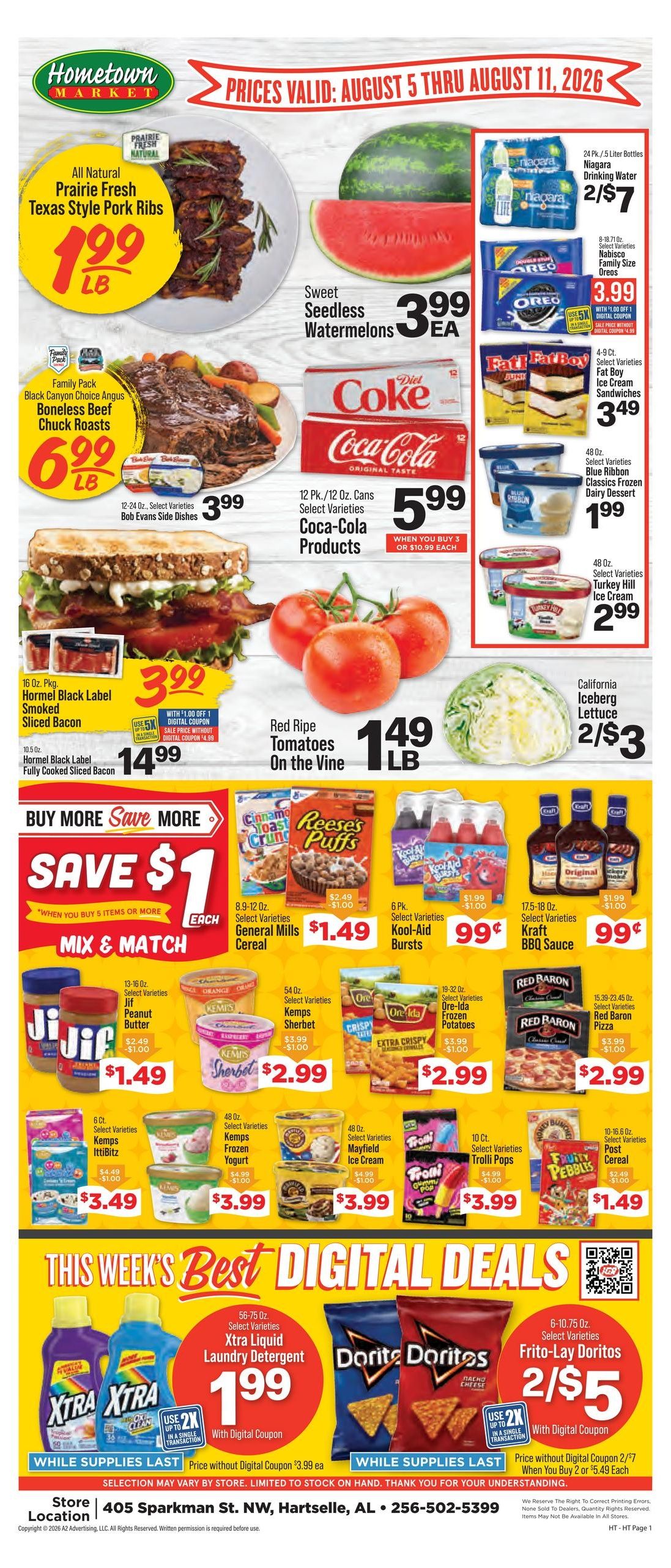 Hometown Market Weekly Ad August 5 - 11, 2026