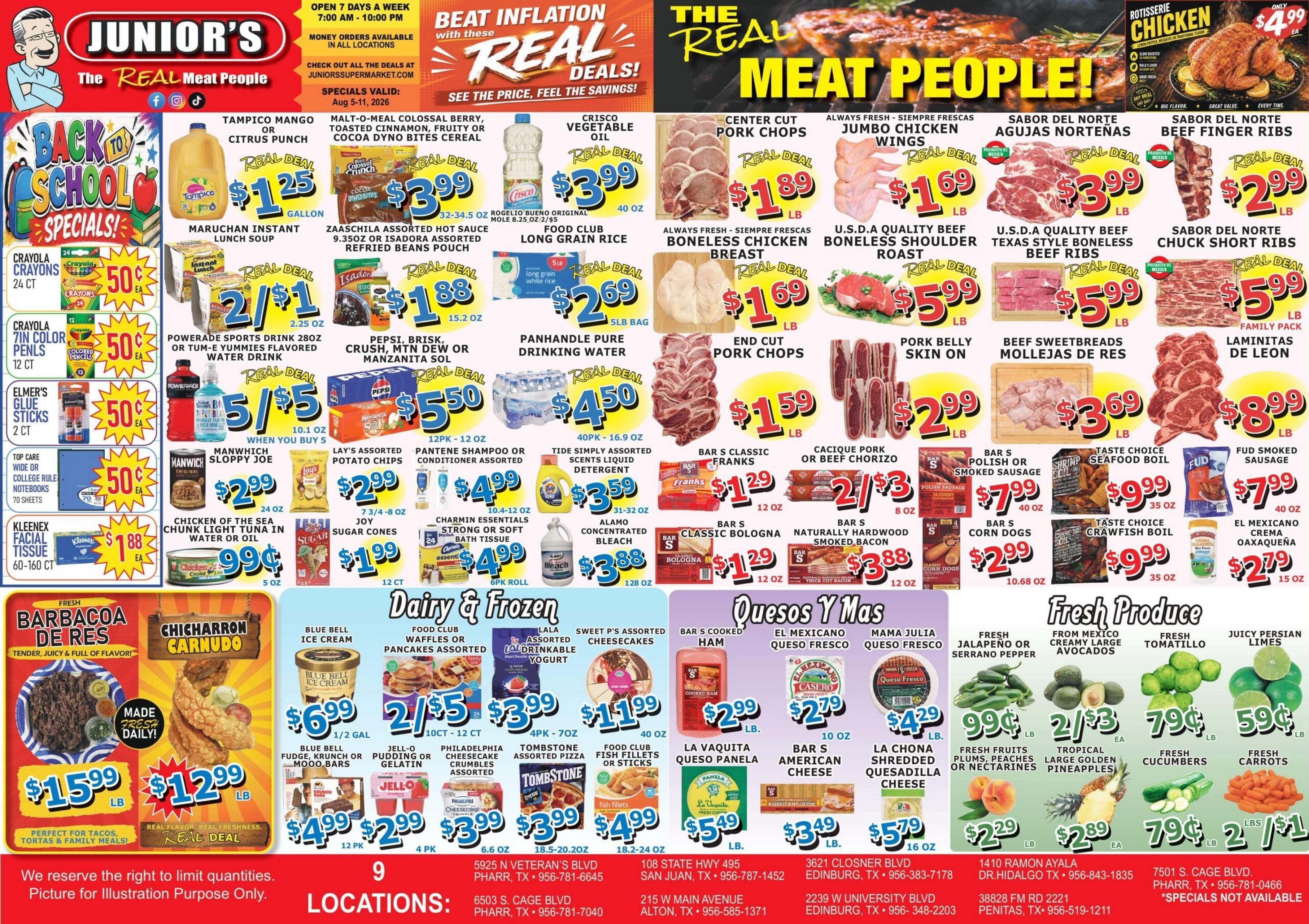 Junior's Supermarket Weekly Ad August 5 - 11, 2026