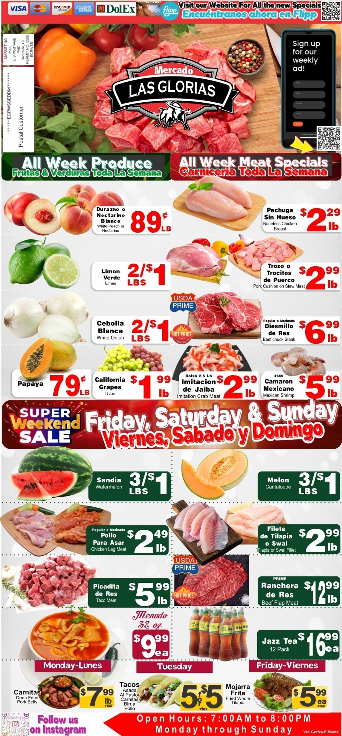 Mercado Las Glorias (Orange–Fullerton Area, CA) Weekly Ad August 5 - 11, 2026