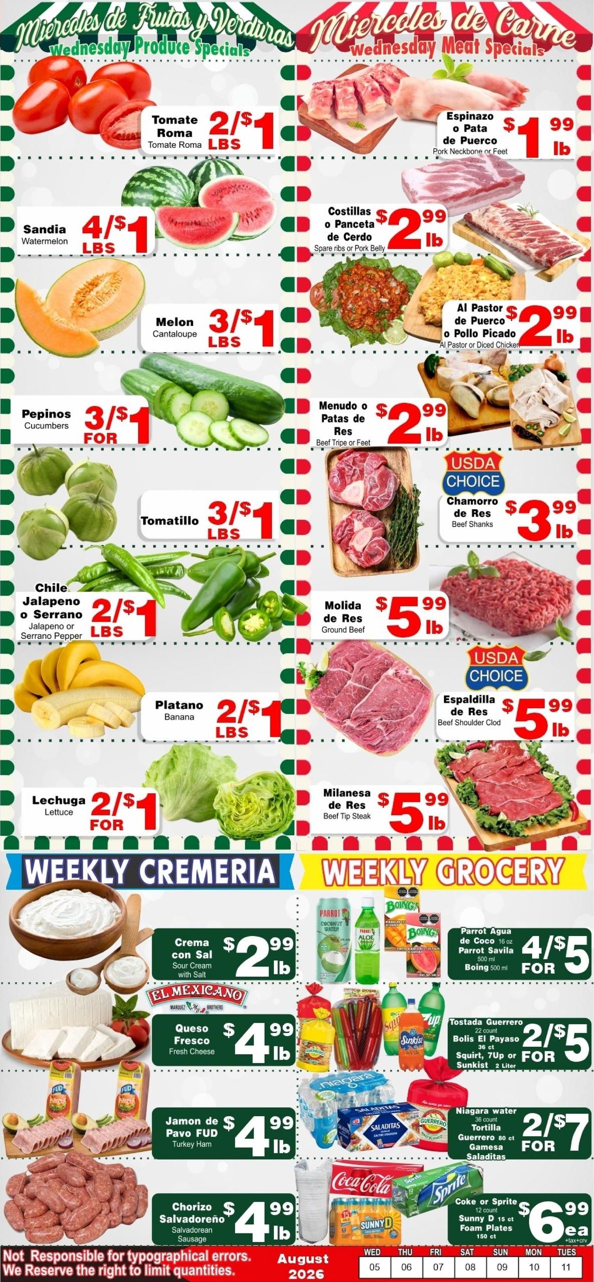 Mercado Las Glorias (Orange–Fullerton Area, CA) Weekly Ad August 5 - 11, 2026