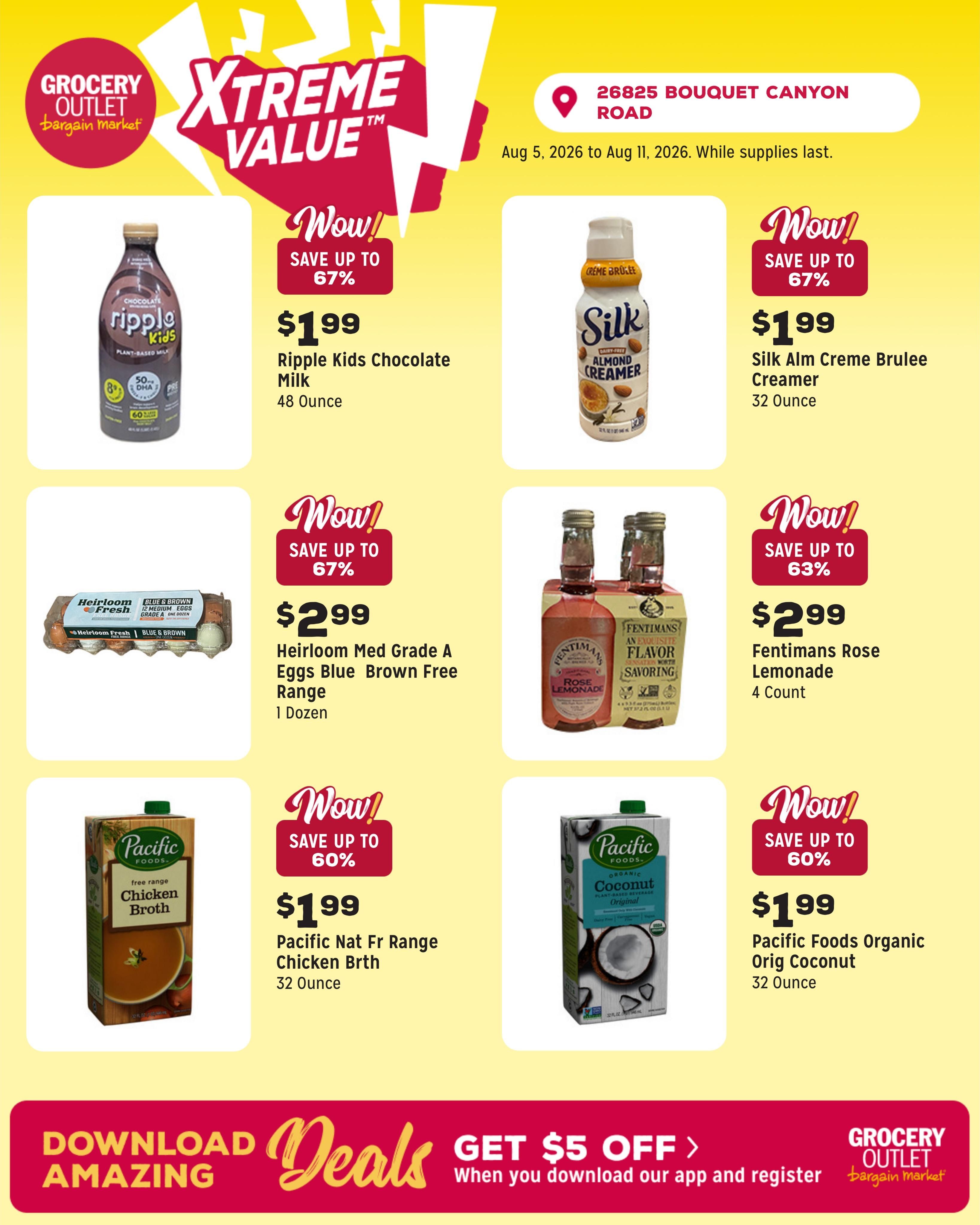 Grocery Outlet (Santa Clarita Area, CA) Weekly Ad August 5 - 11, 2026