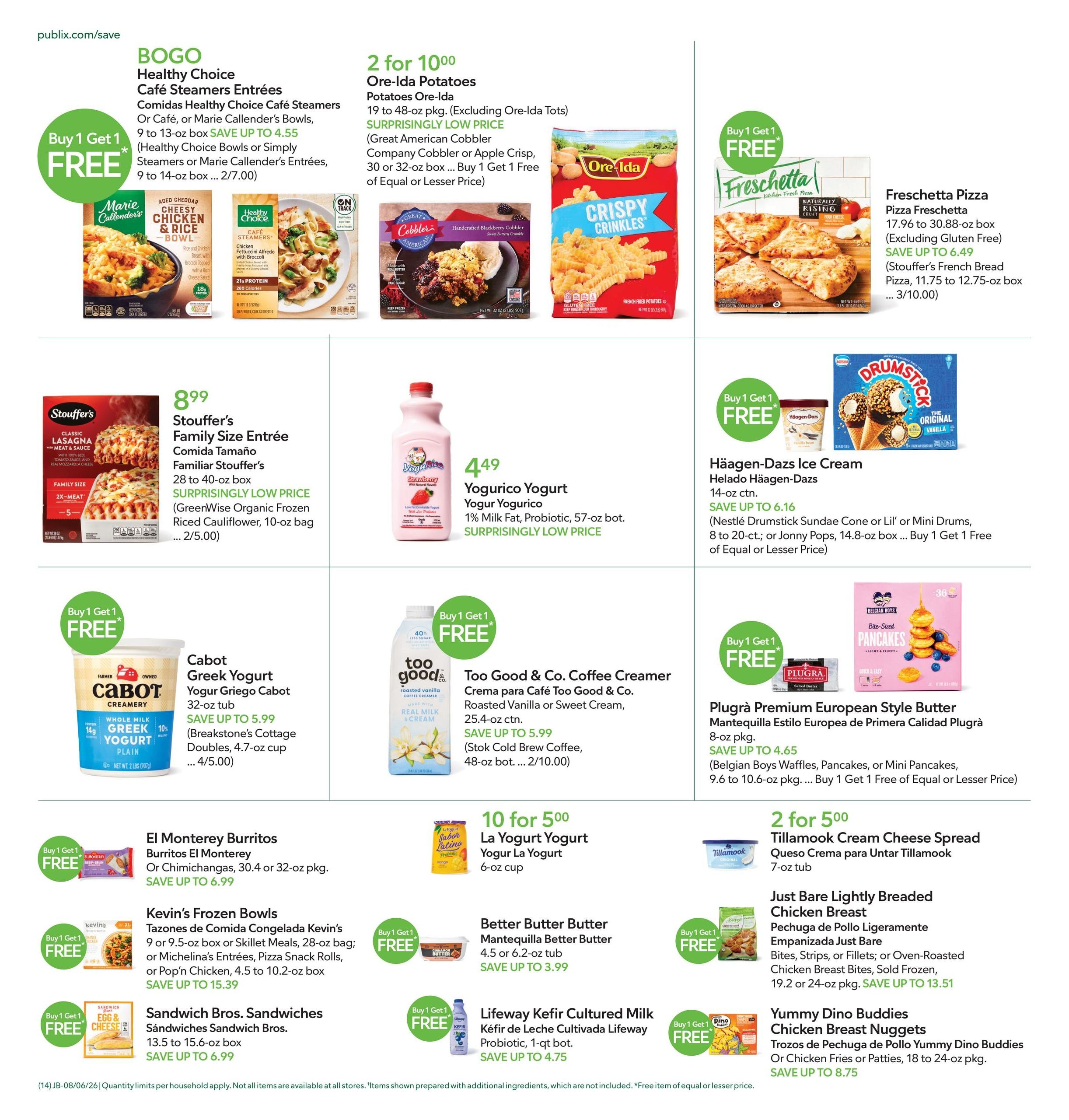 Publix (Savannah–Beaufort Area, GA–SC) Anuncio Semanal Español Weekly Ad August 5 - 11, 2026