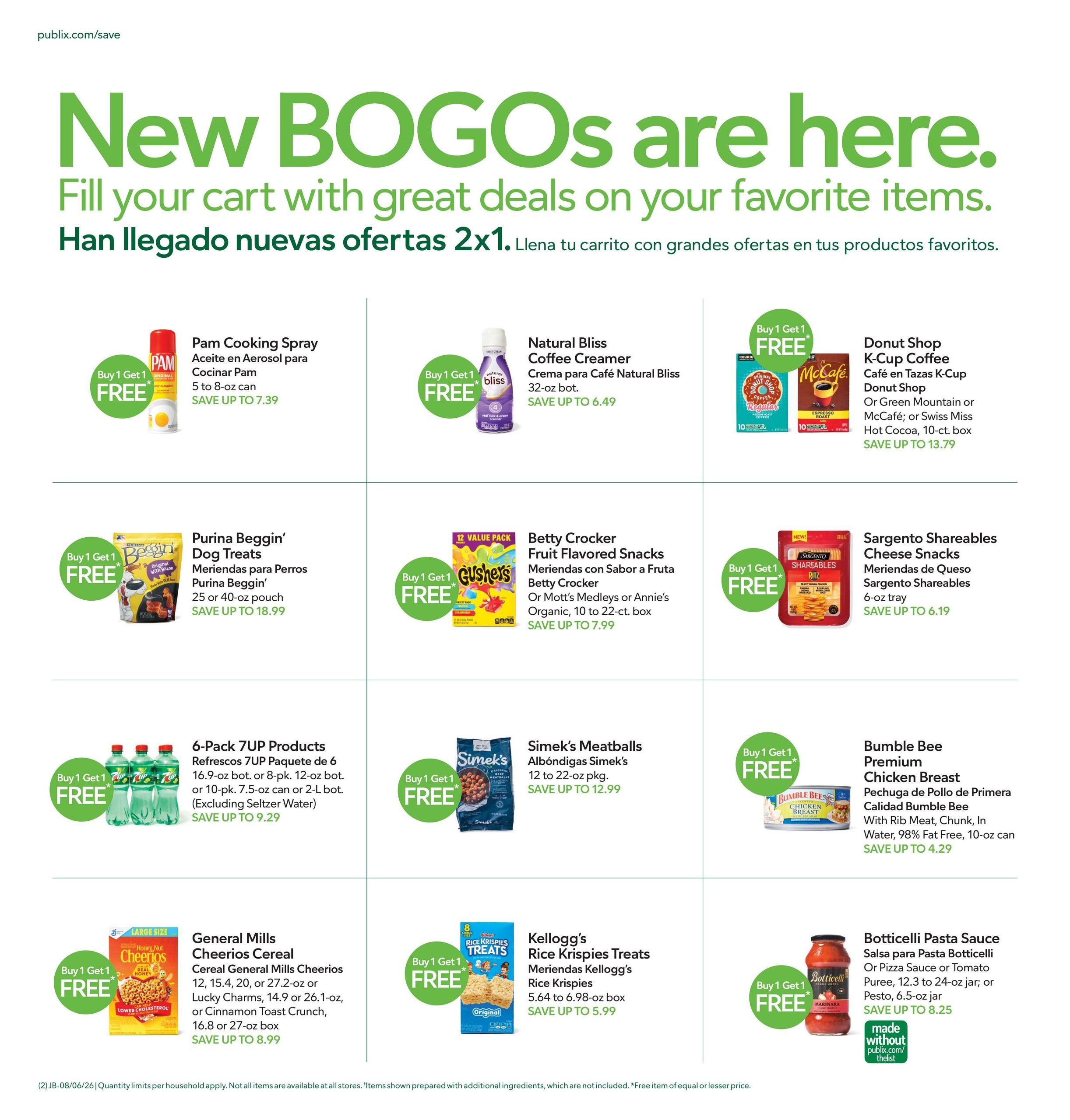 Publix (Savannah–Beaufort Area, GA–SC) Anuncio Semanal Español Weekly Ad August 5 - 11, 2026