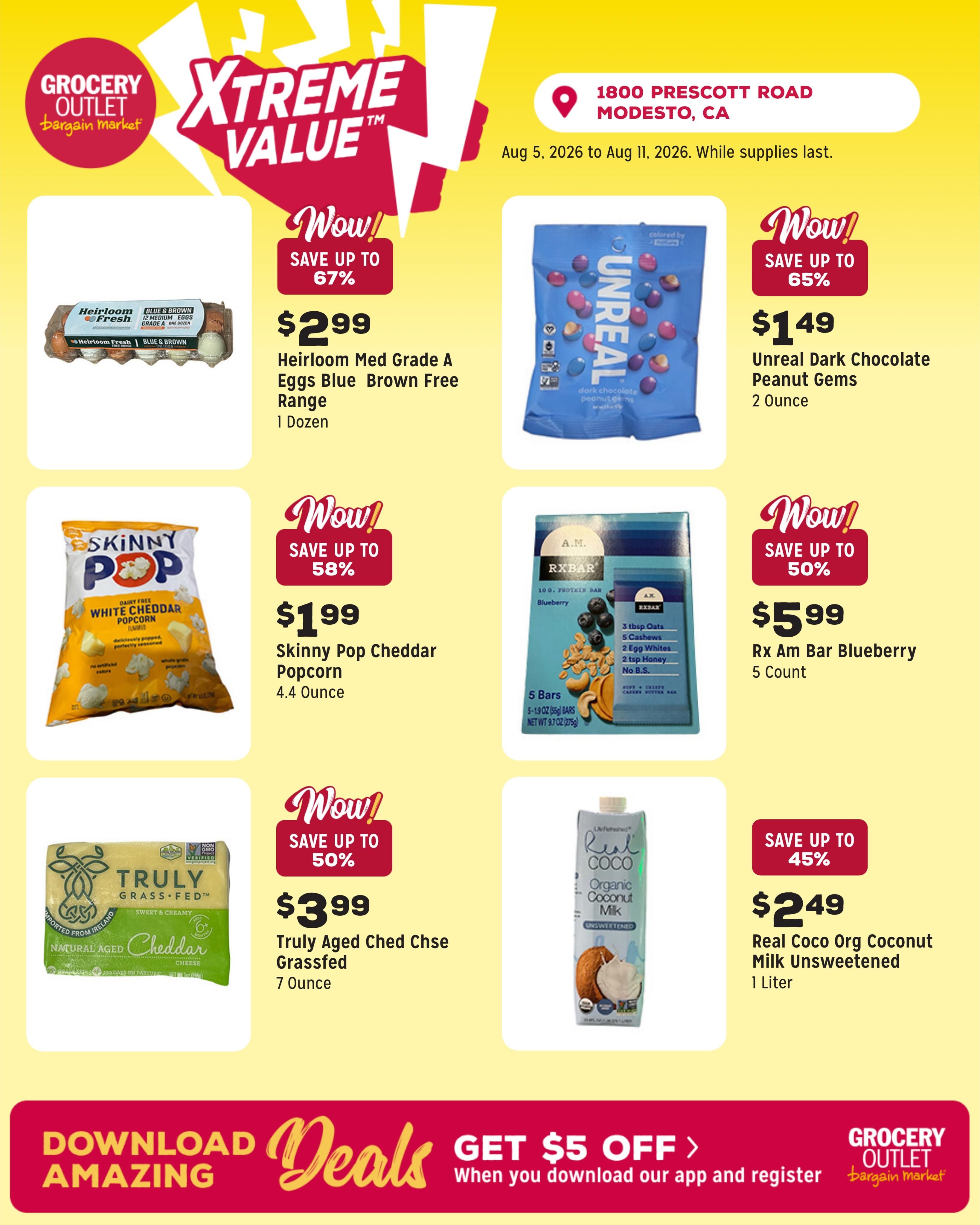 Grocery Outlet (Modesto Area, CA) Weekly Ad August 5 - 11, 2026