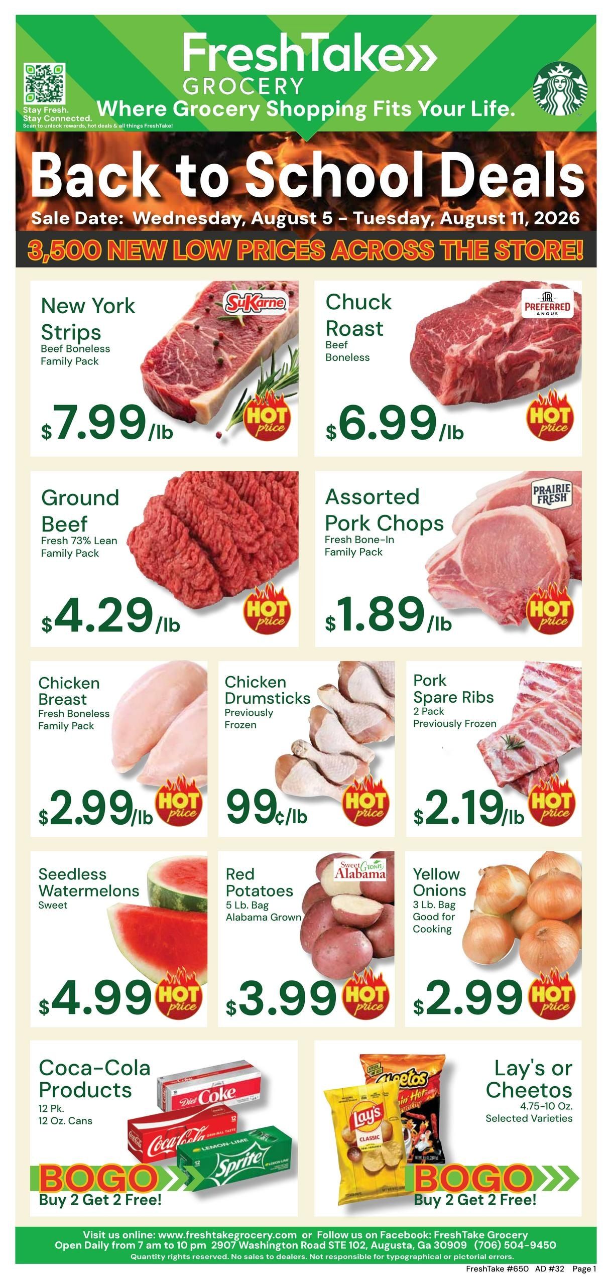 FreshTake (Augusta–Aiken Area, GA–SC) Weekly Ad August 5 - 11, 2026