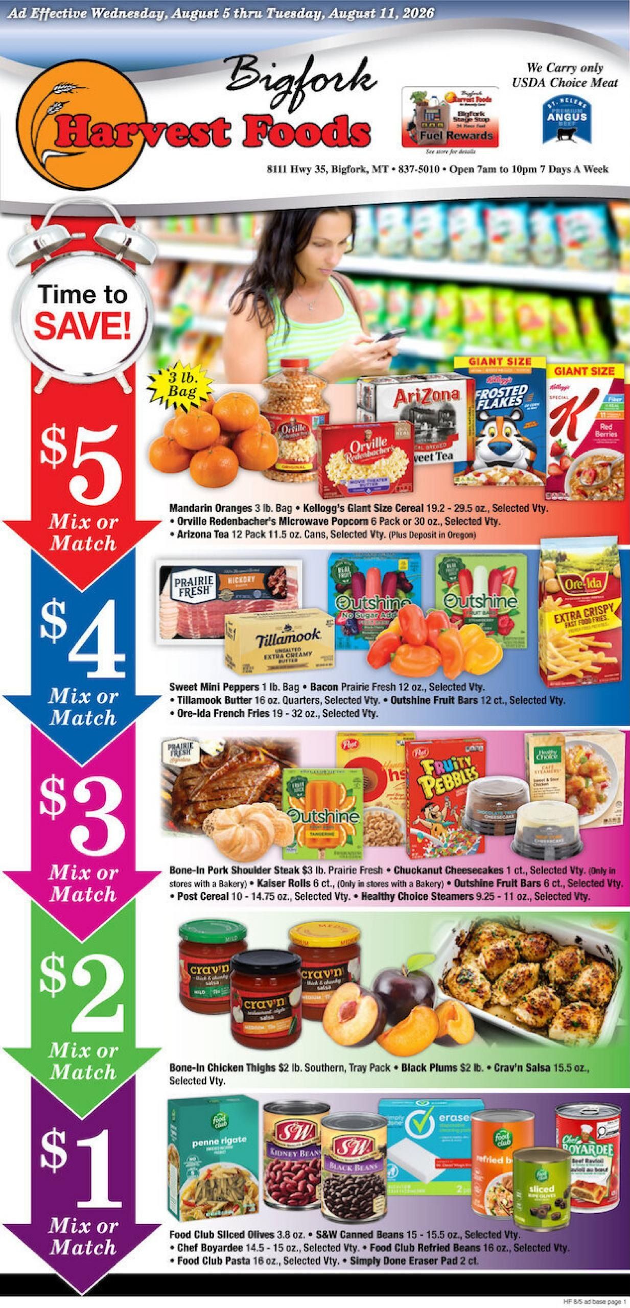 Harvest Foods (Kalispell–Somers Area, MT) Weekly Ad August 5 - 11, 2026