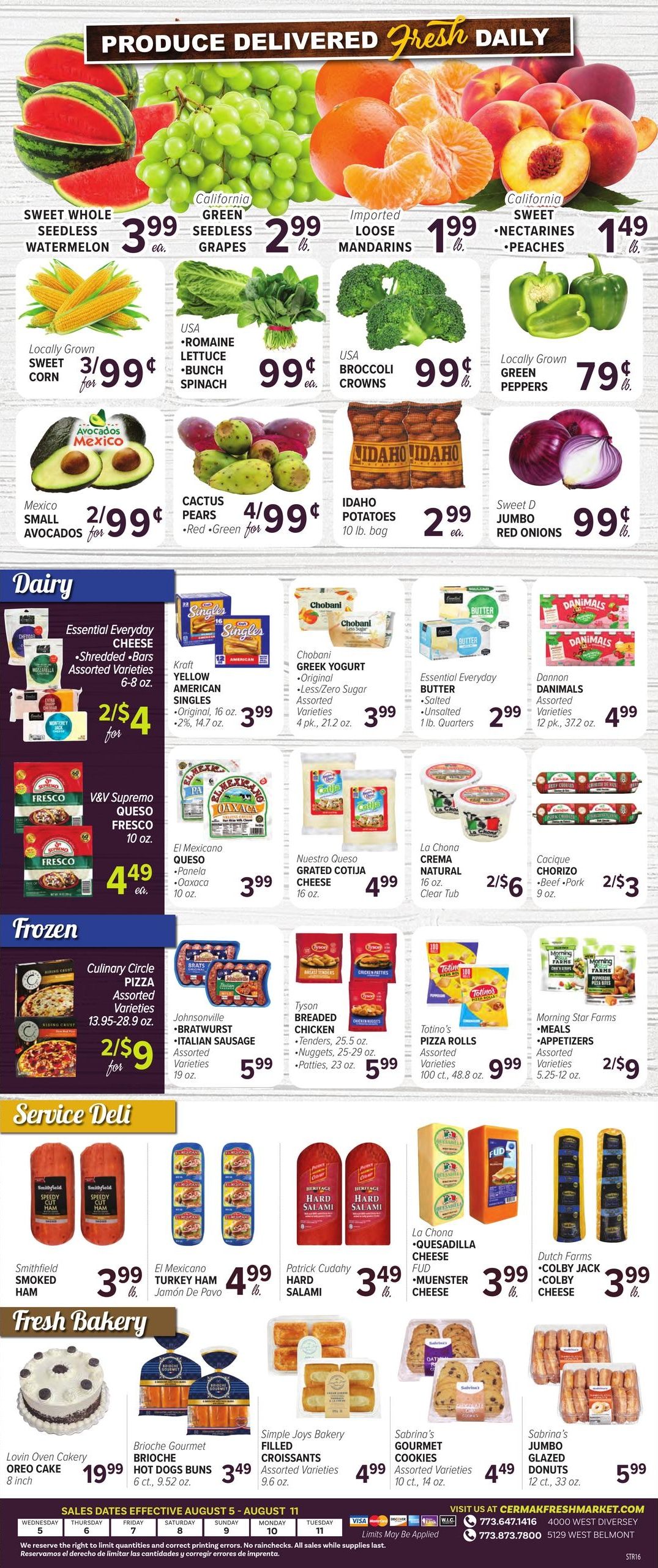 Cermak Fresh Market (Chicago Area, IL) Weekly Ad August 5 - 11, 2026