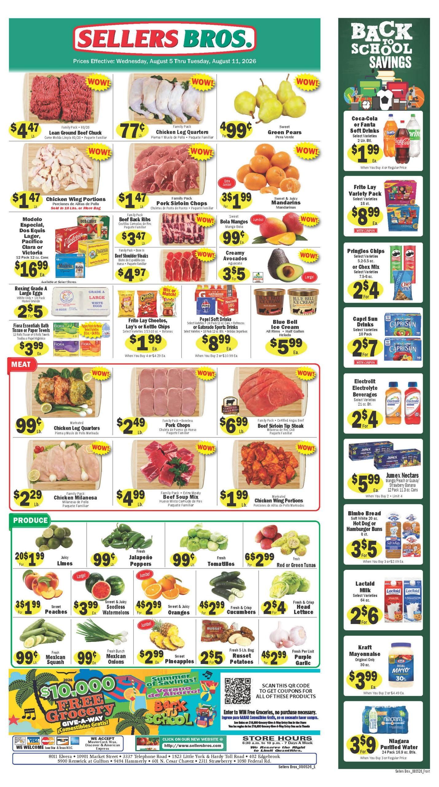Sellers Bros. Weekly Ad August 5 - 11, 2026