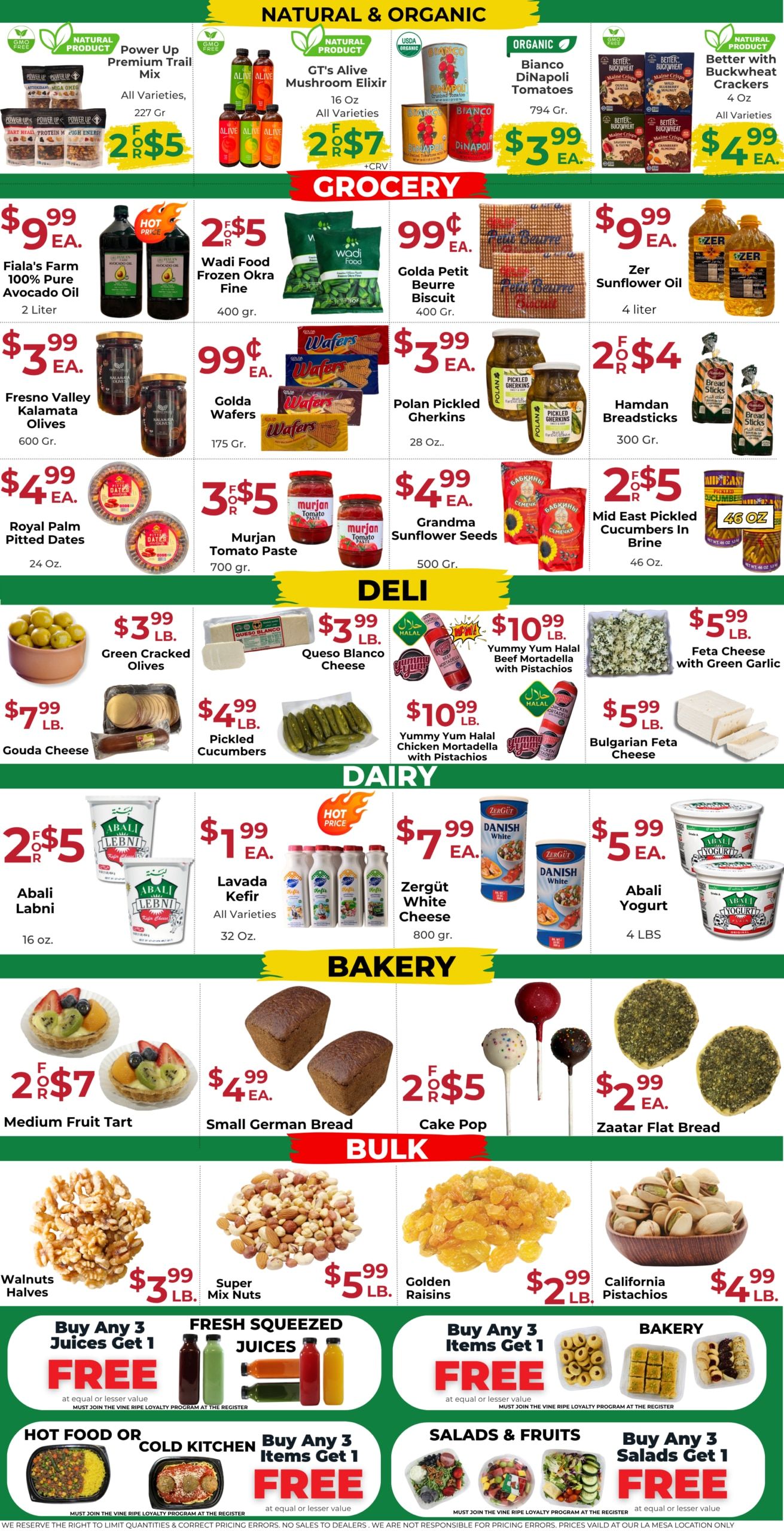 Vine Ripe (8191 Fletcher Parkway, La Mesa, CA) Weekly Ad August 4 - 10, 2026