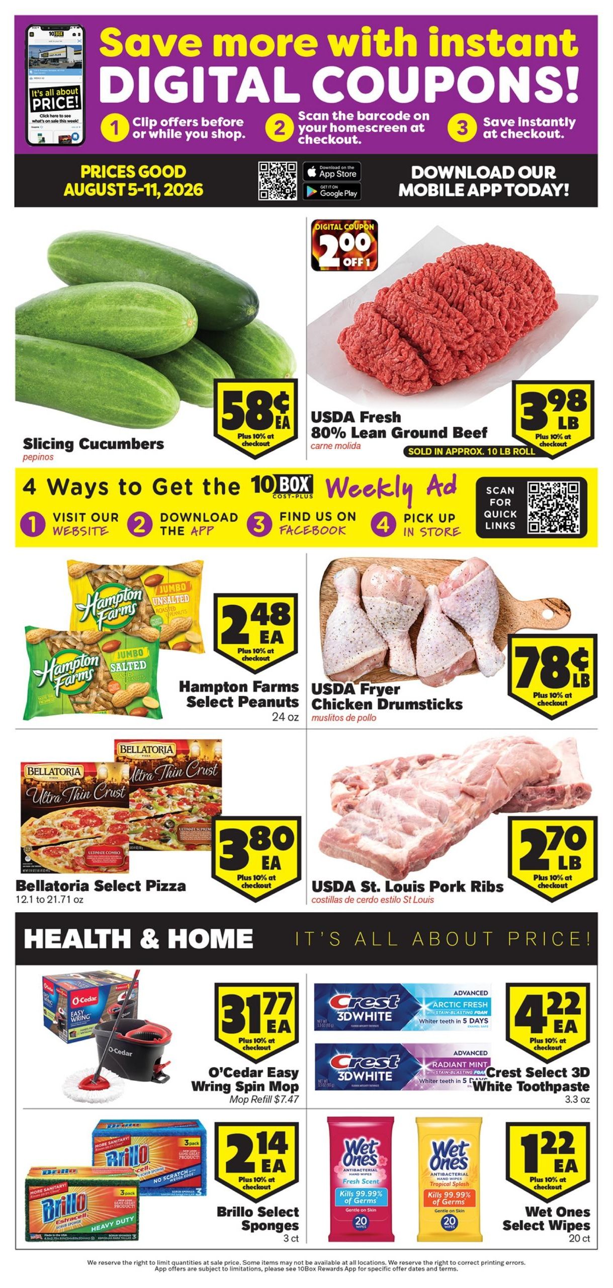 10Box Cost Plus (AR, MO, OK) Weekly Ad August 5 - 11, 2026