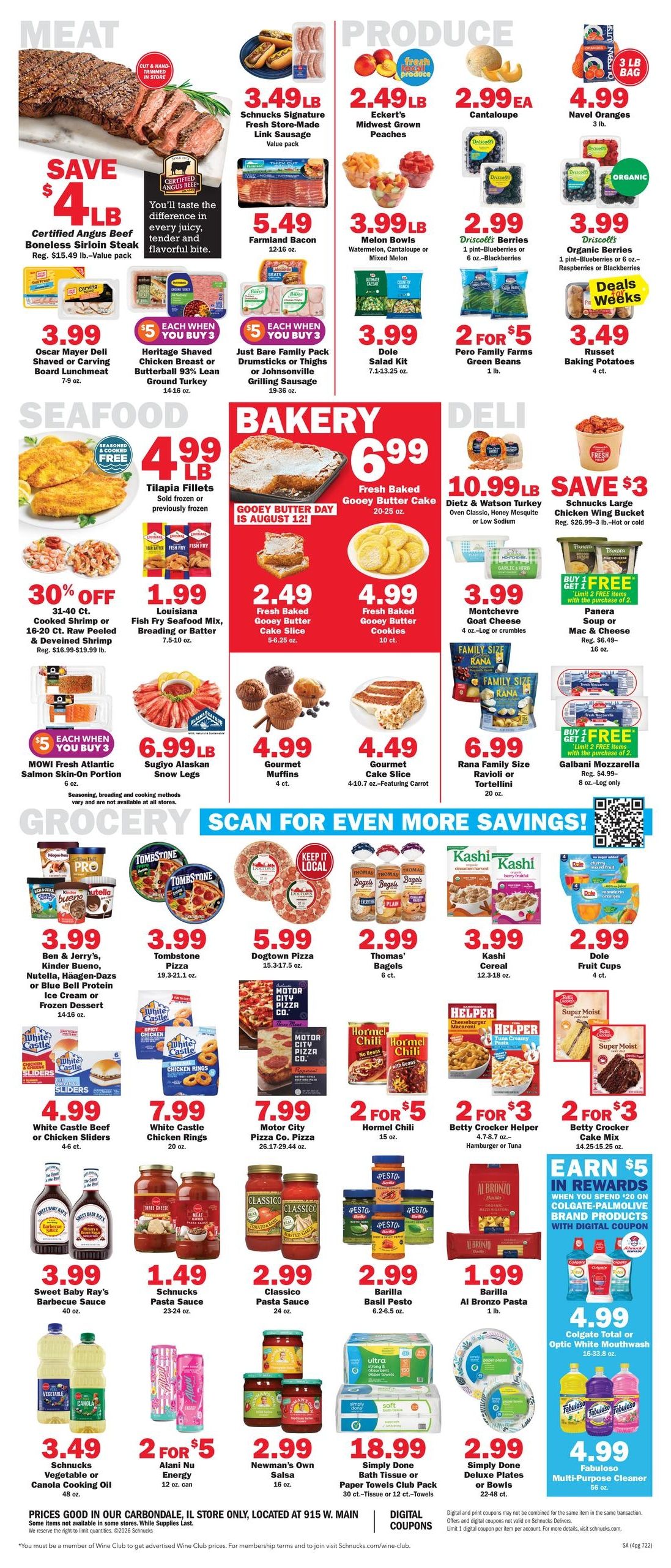 Schnucks (Carbondale Area, IL) Weekly Print Weekly Ad August 12 - 18, 2026
