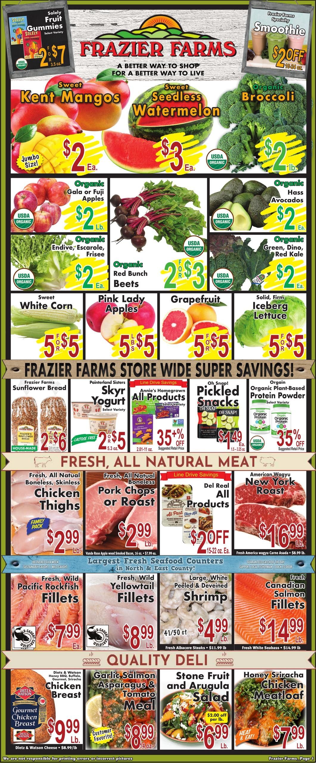 Frazier Farms Market Weekly Ad August 4 - 10, 2026