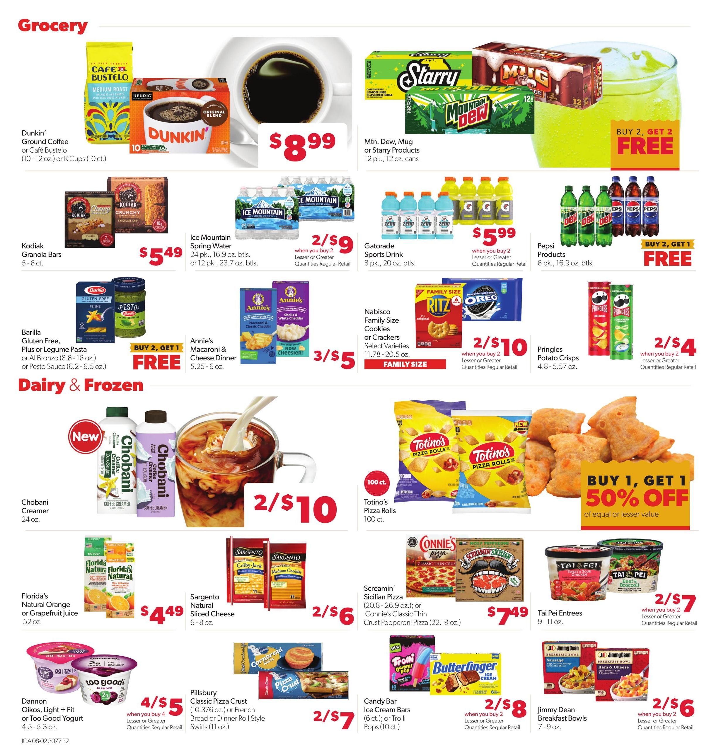 Dillonvale IGA Direct Weekly Weekly Ad August 2 - 8, 2026