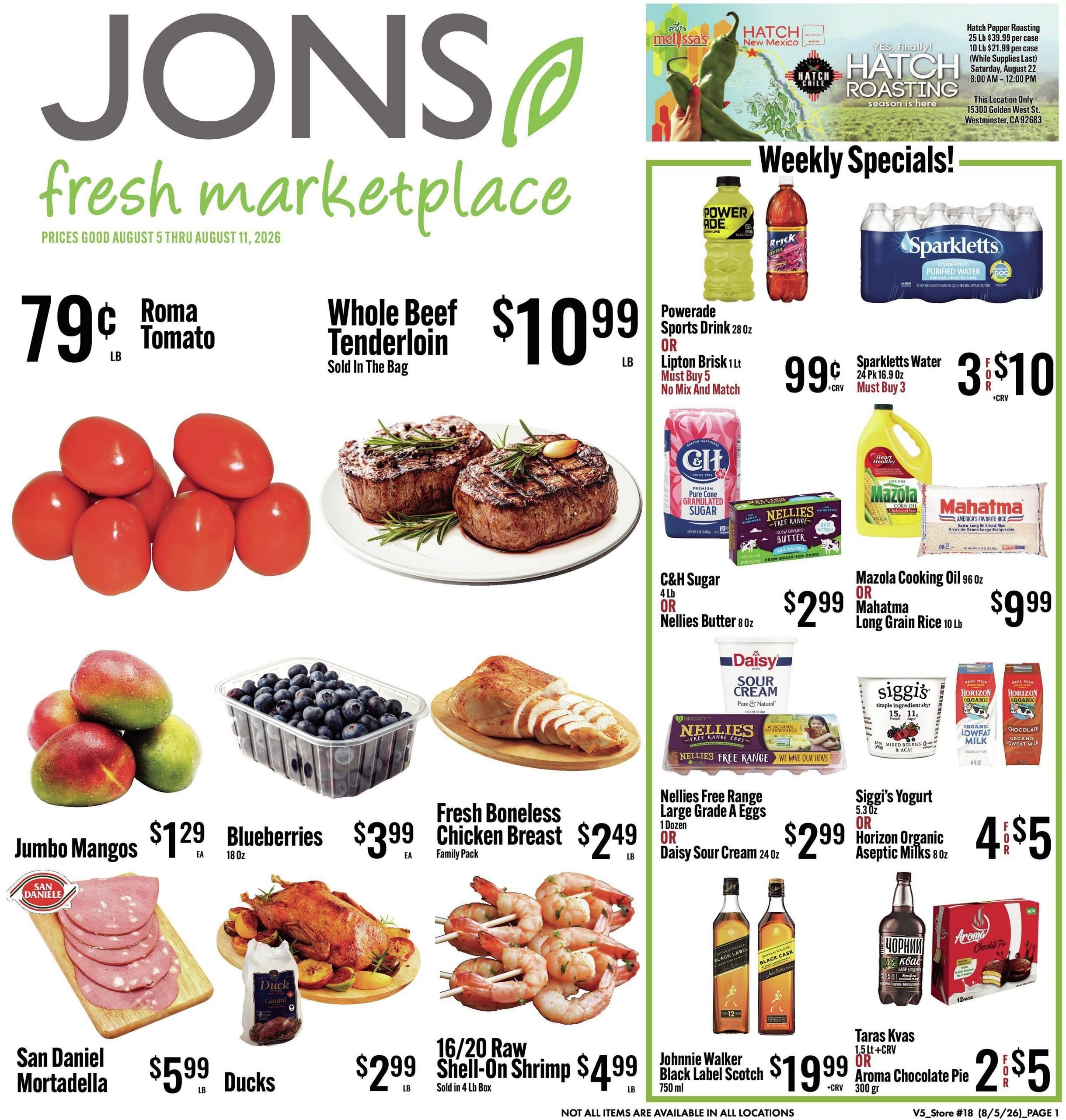 Jons International Marketplace (Huntington Beach–Santa Ana Area, CA) Weekly Ad August 5 - 11, 2026