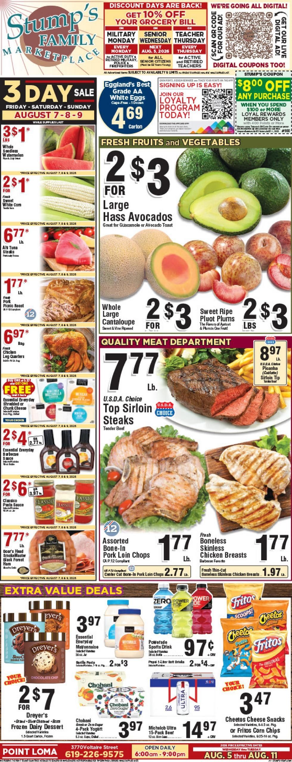 Stump’s Family Marketplace Weekly Ad August 5 - 11, 2026