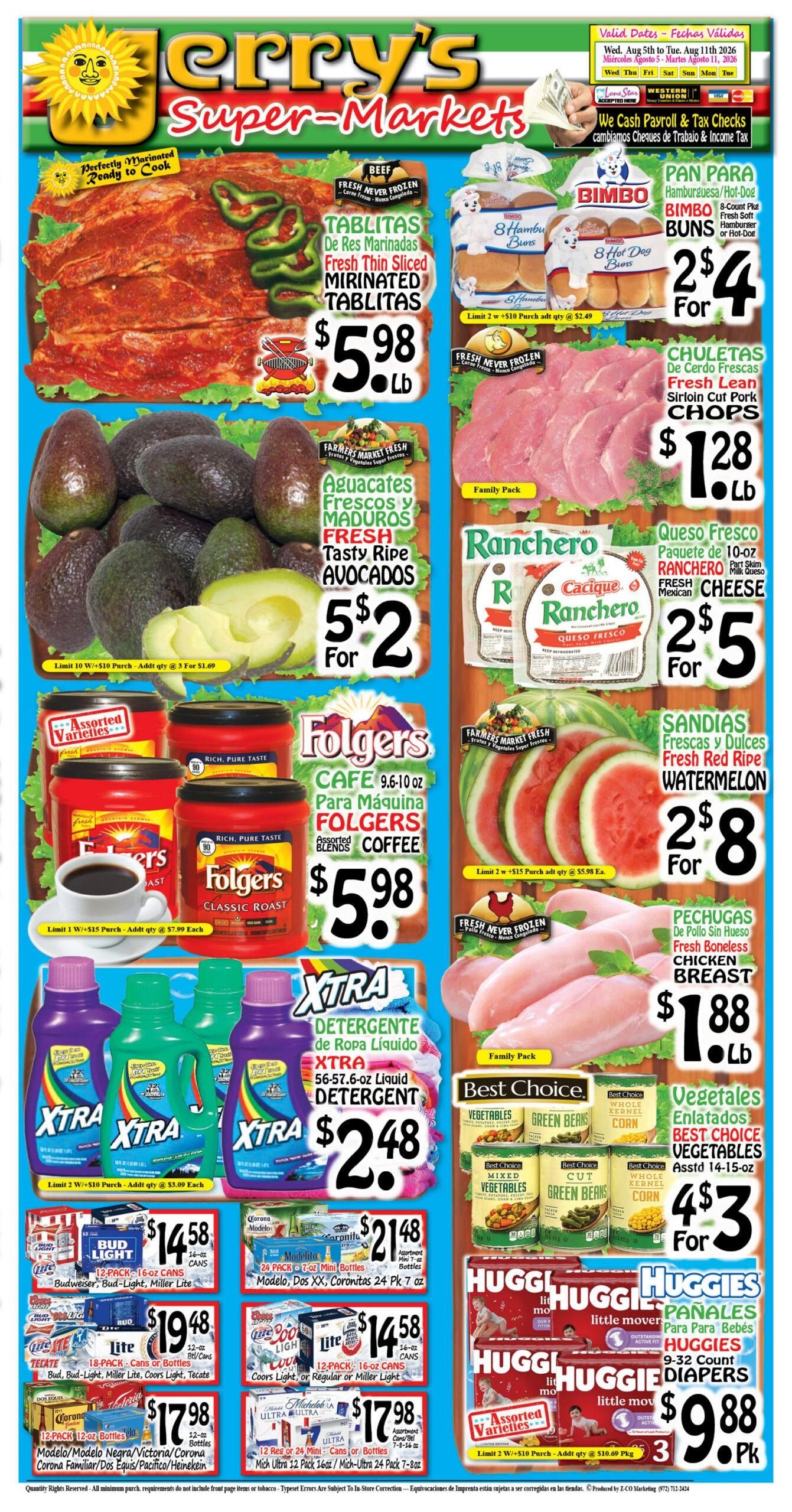 Jerry's Supermarkets Weekly Ad August 5 - 11, 2026