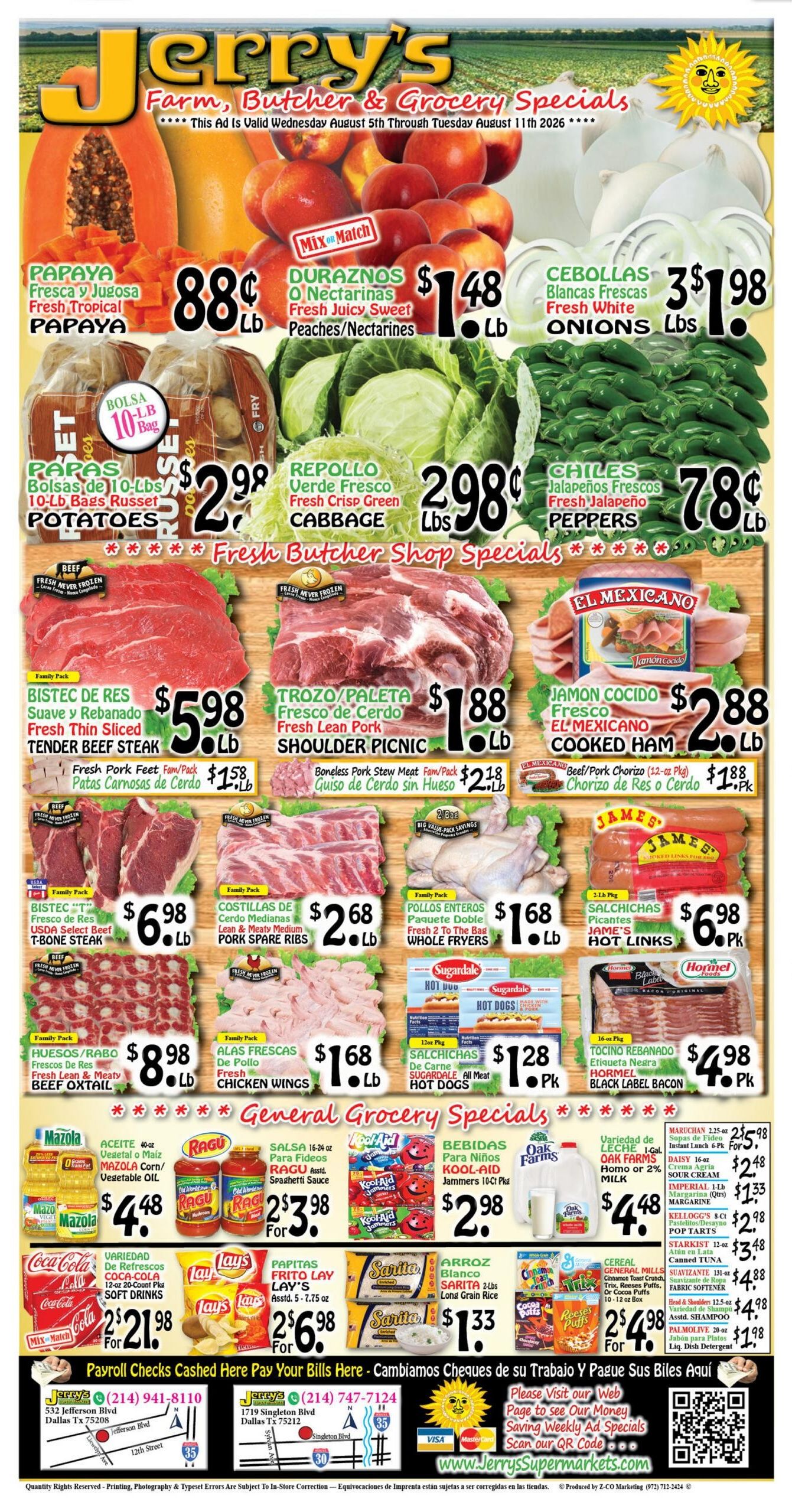 Jerry's Supermarkets Weekly Ad August 5 - 11, 2026
