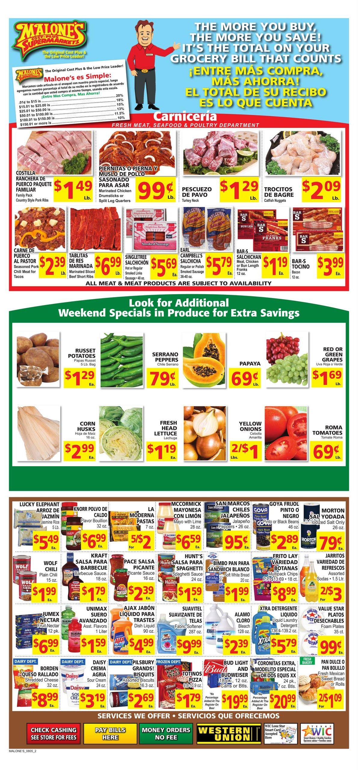 Malone's Cost Plus Weekly Ad August 5 - 11, 2026