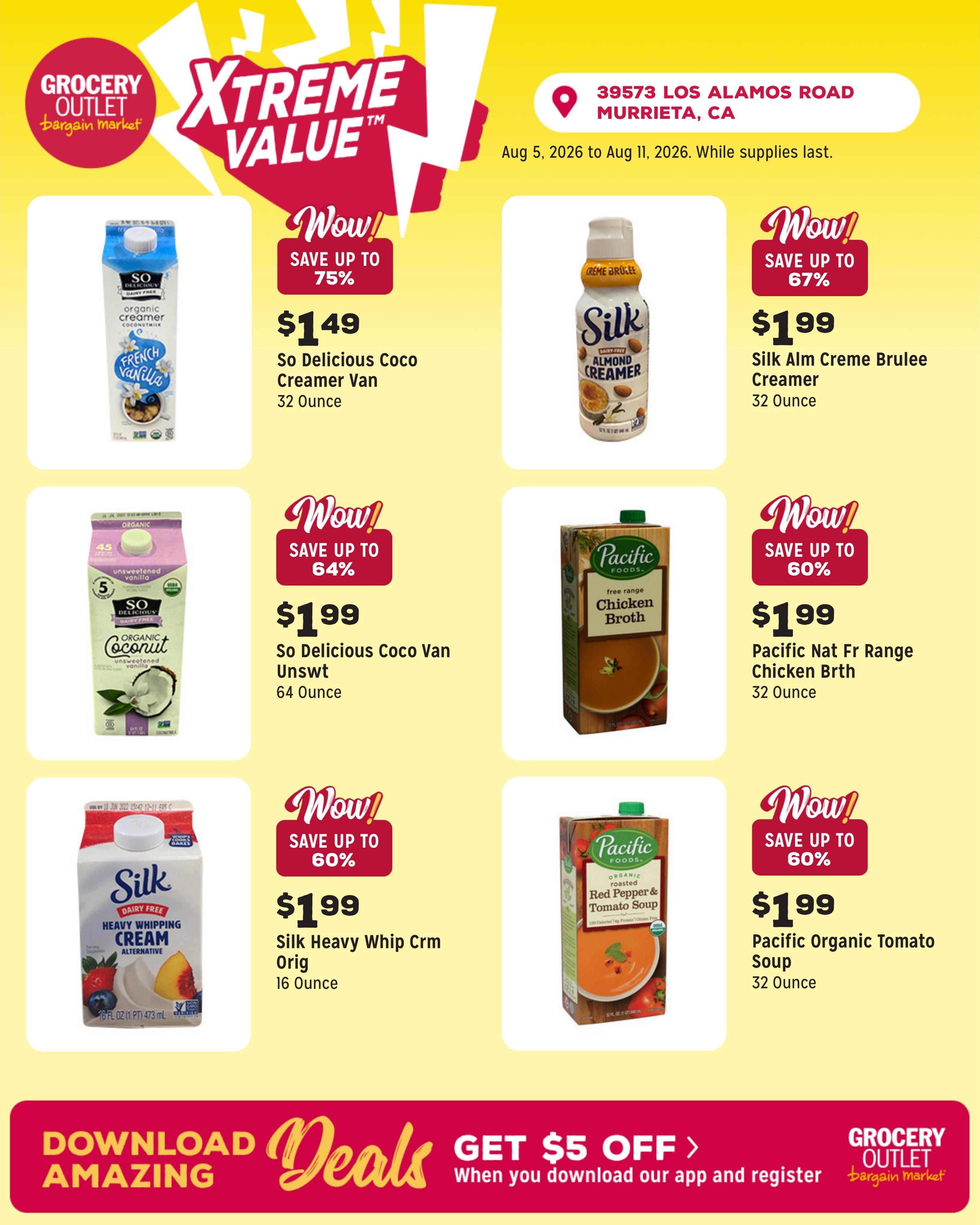 Grocery Outlet (Temecula Area, CA) Weekly Ad August 5 - 11, 2026