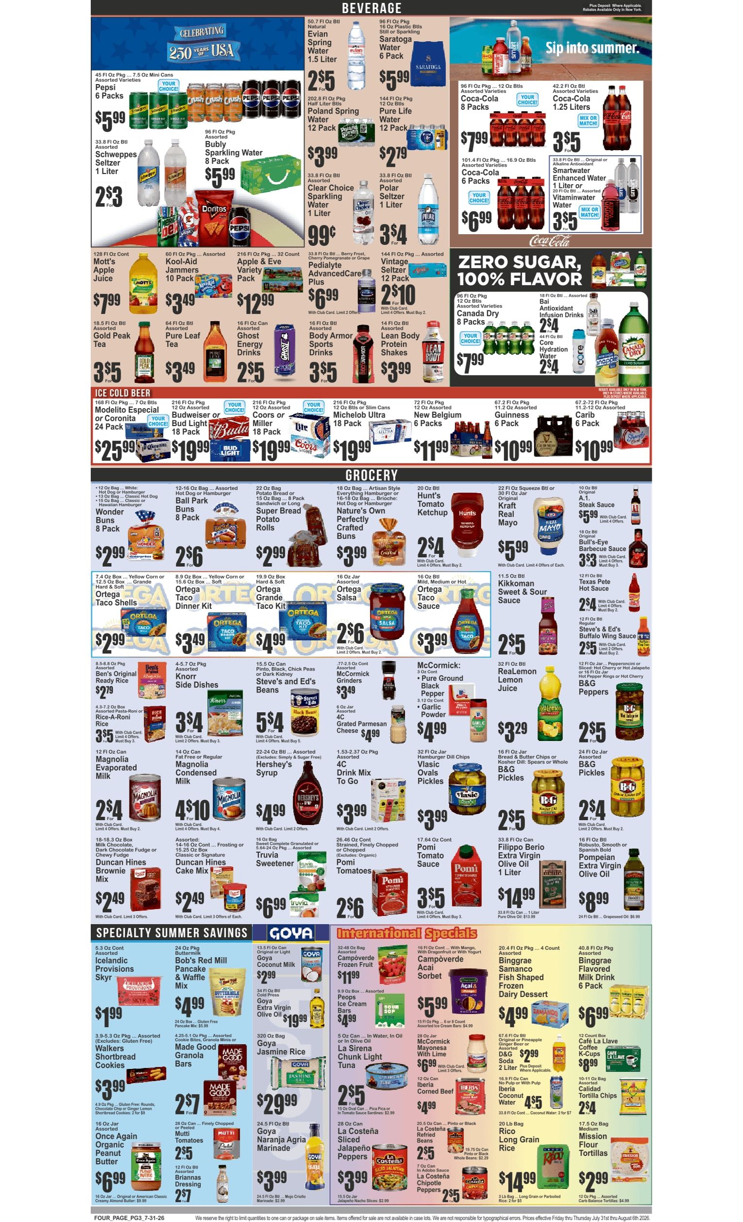 Food Universe (243 Schenactady Ave., Brooklyn, NY) Weekly Ad July 31 - August 6, 2026
