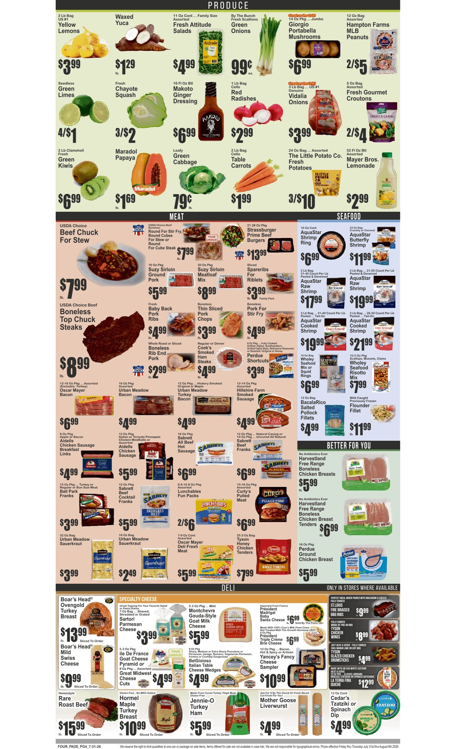 Food Universe (82 W. Kingsbridge Rd., Bronx, NY) Weekly Ad July 31 - August 6, 2026