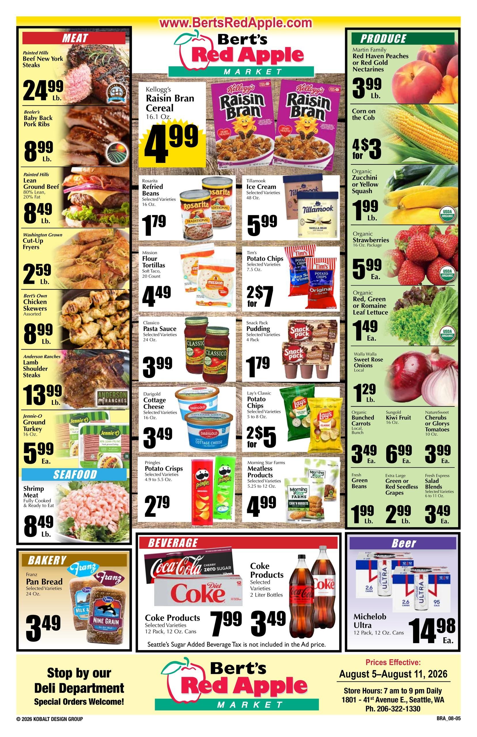 Bert's Red Apple (Seattle–Bellevue Area, WA) Weekly Ad August 5 - 11, 2026