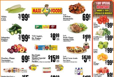 Maxi Foods Markets (Ontario–Corona Area, CA) Weekly Ad August 5 - 11, 2026
