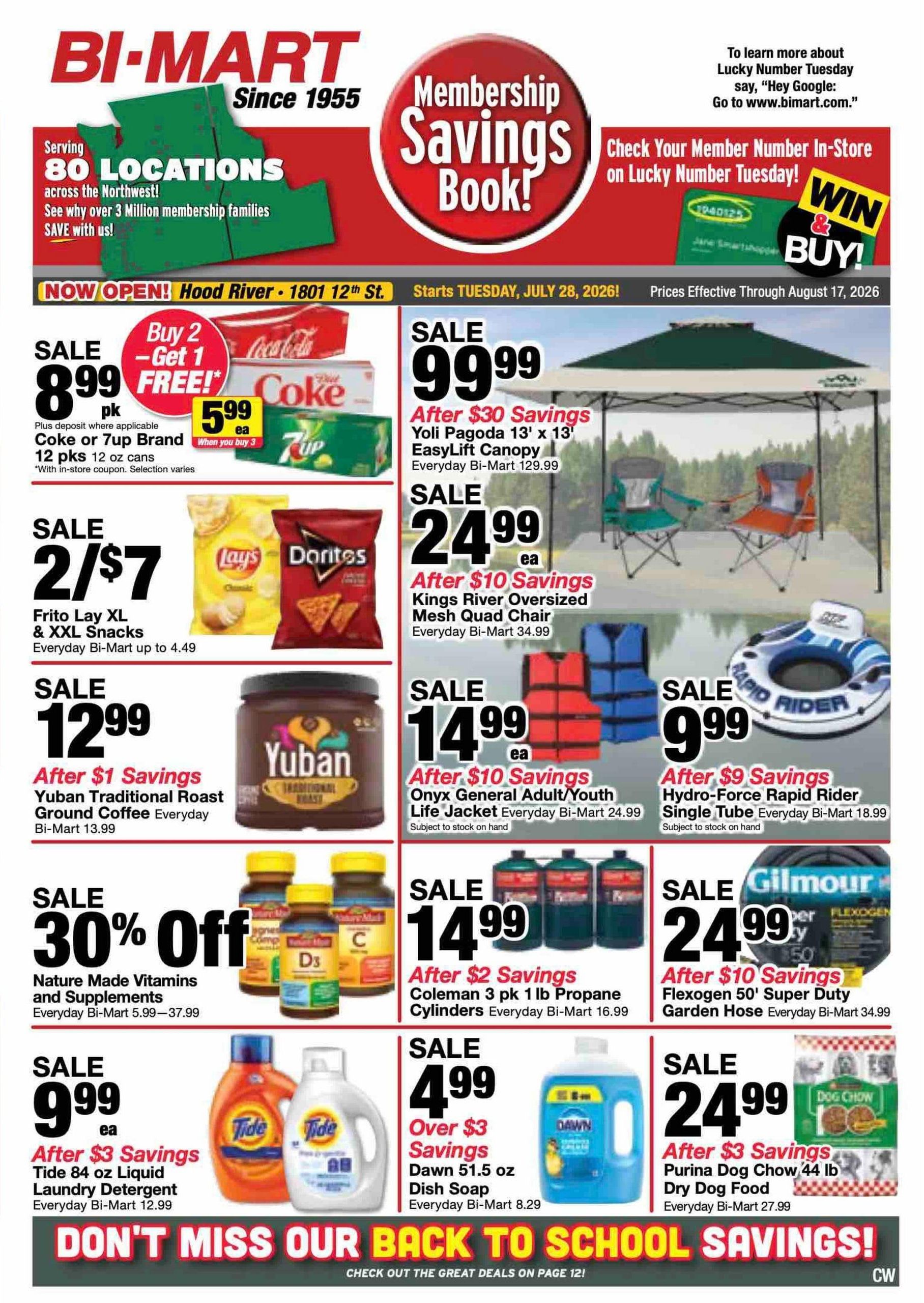 Bi-Mart Weekly Ad July 27 - August 17, 2026