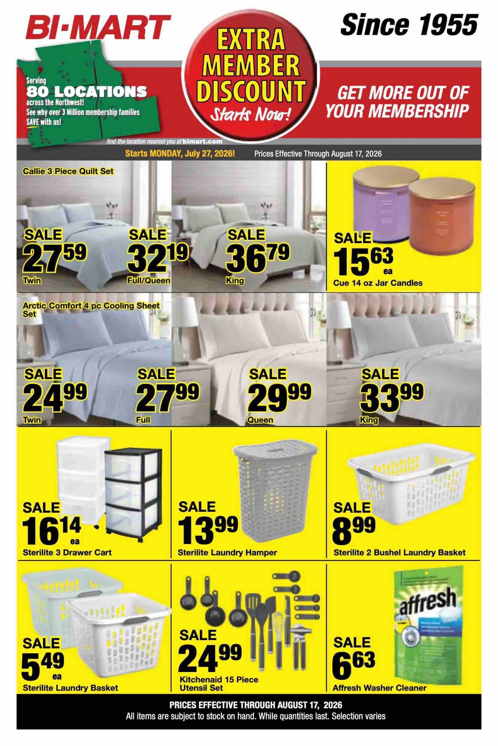 Bi-Mart Weekly Ad July 27 - August 17, 2026