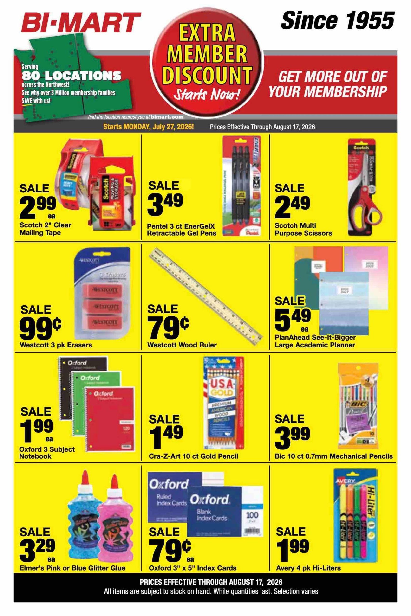 Bi-Mart Weekly Ad July 27 - August 17, 2026