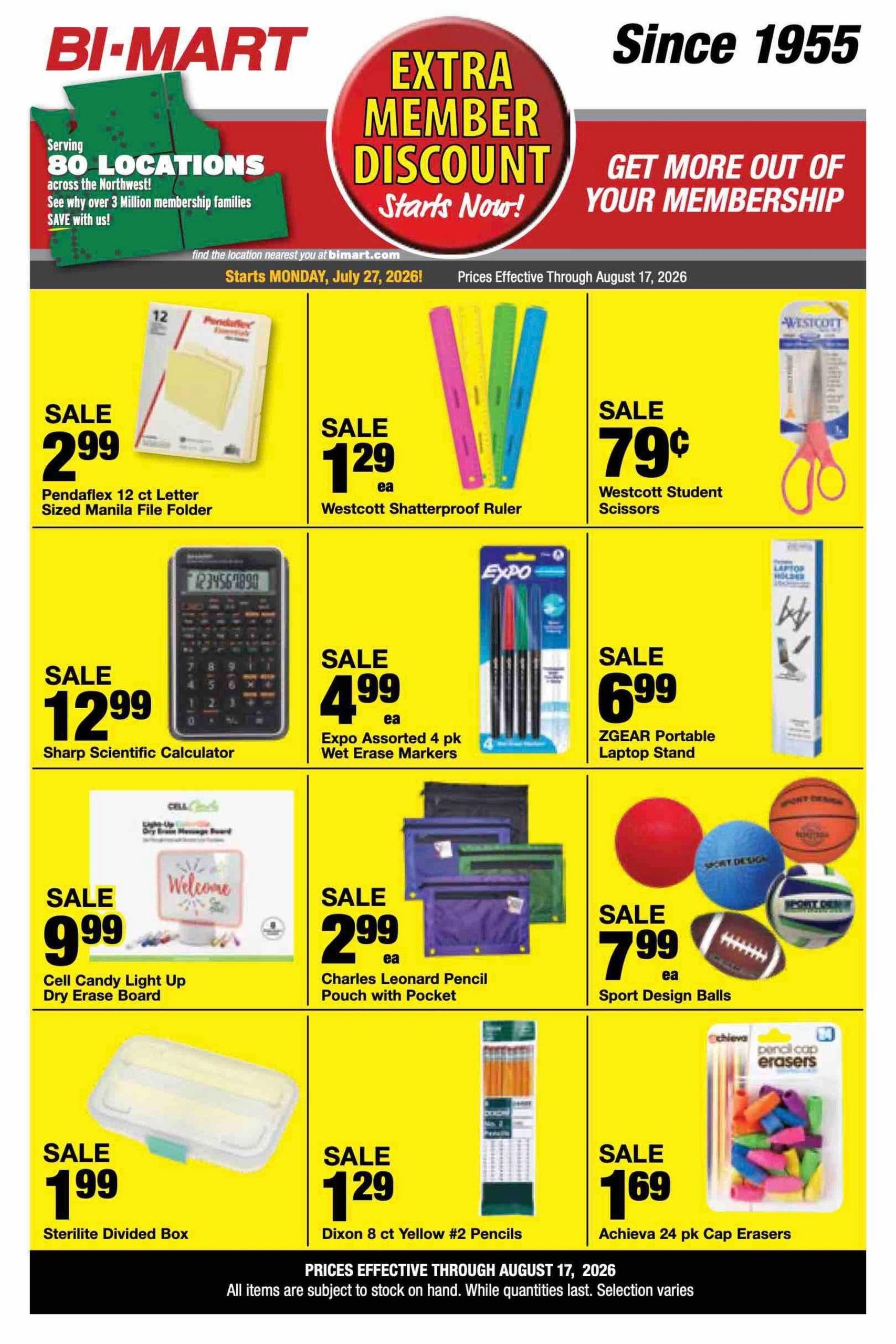 Bi-Mart Weekly Ad July 27 - August 17, 2026