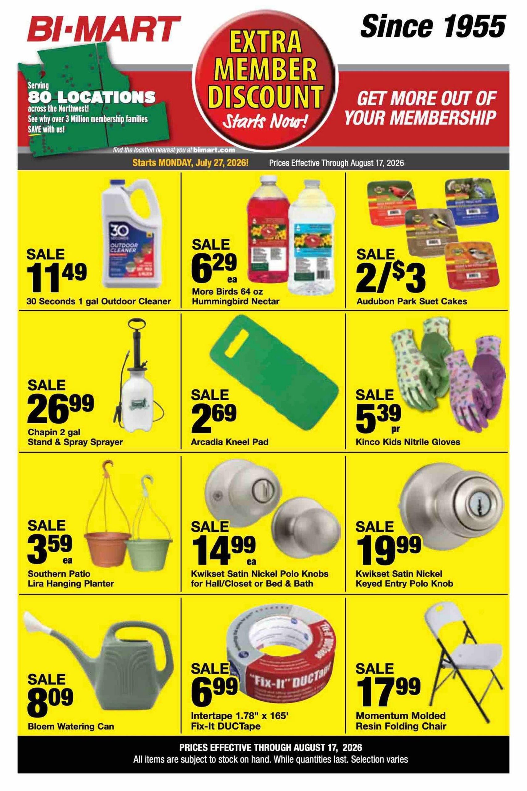 Bi-Mart Weekly Ad July 27 - August 17, 2026