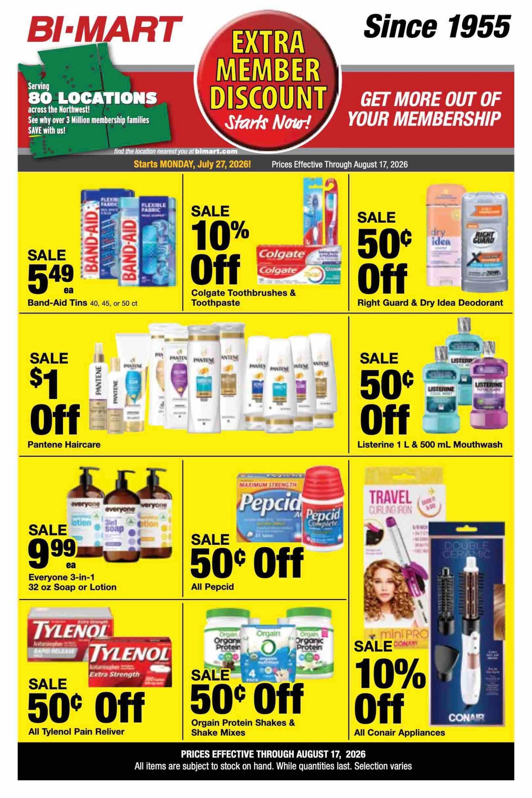 Bi-Mart Weekly Ad July 27 - August 17, 2026