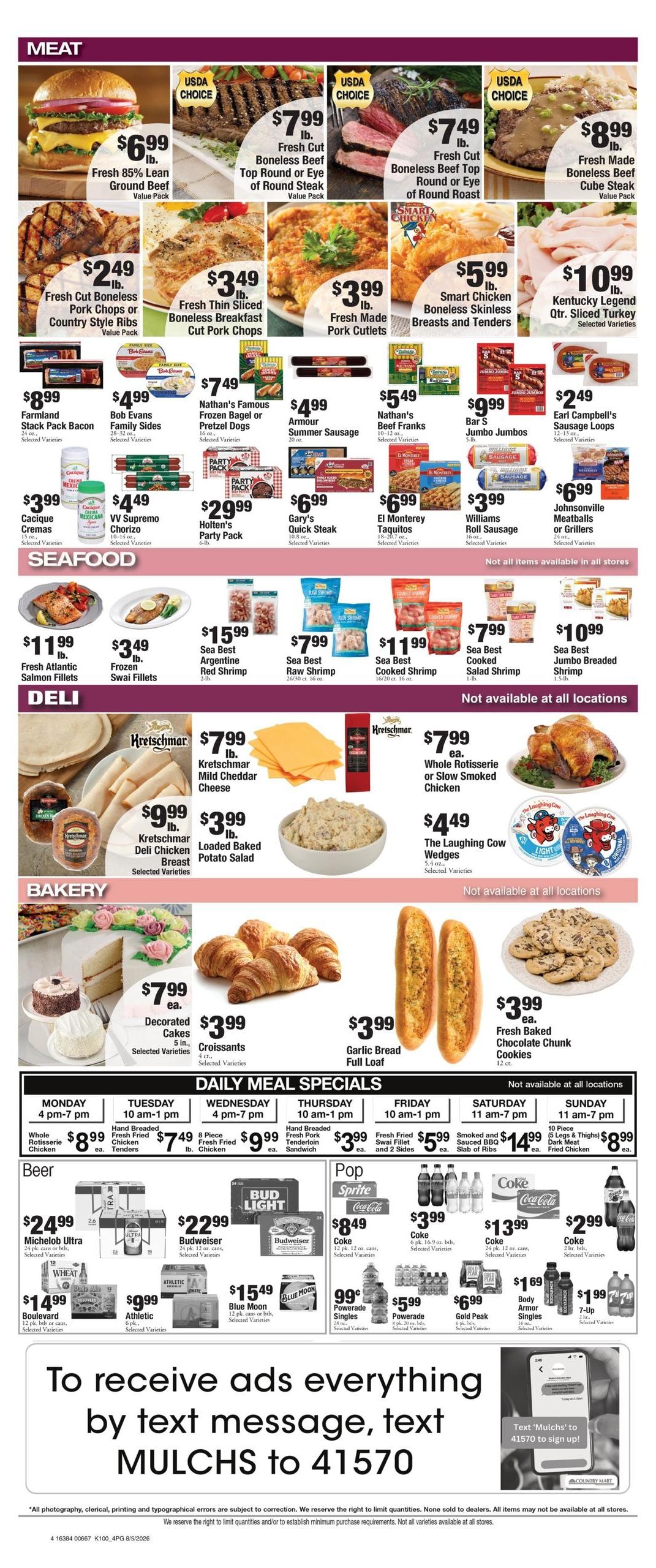 My Country Mart Weekly Ad August 4 - 10, 2026