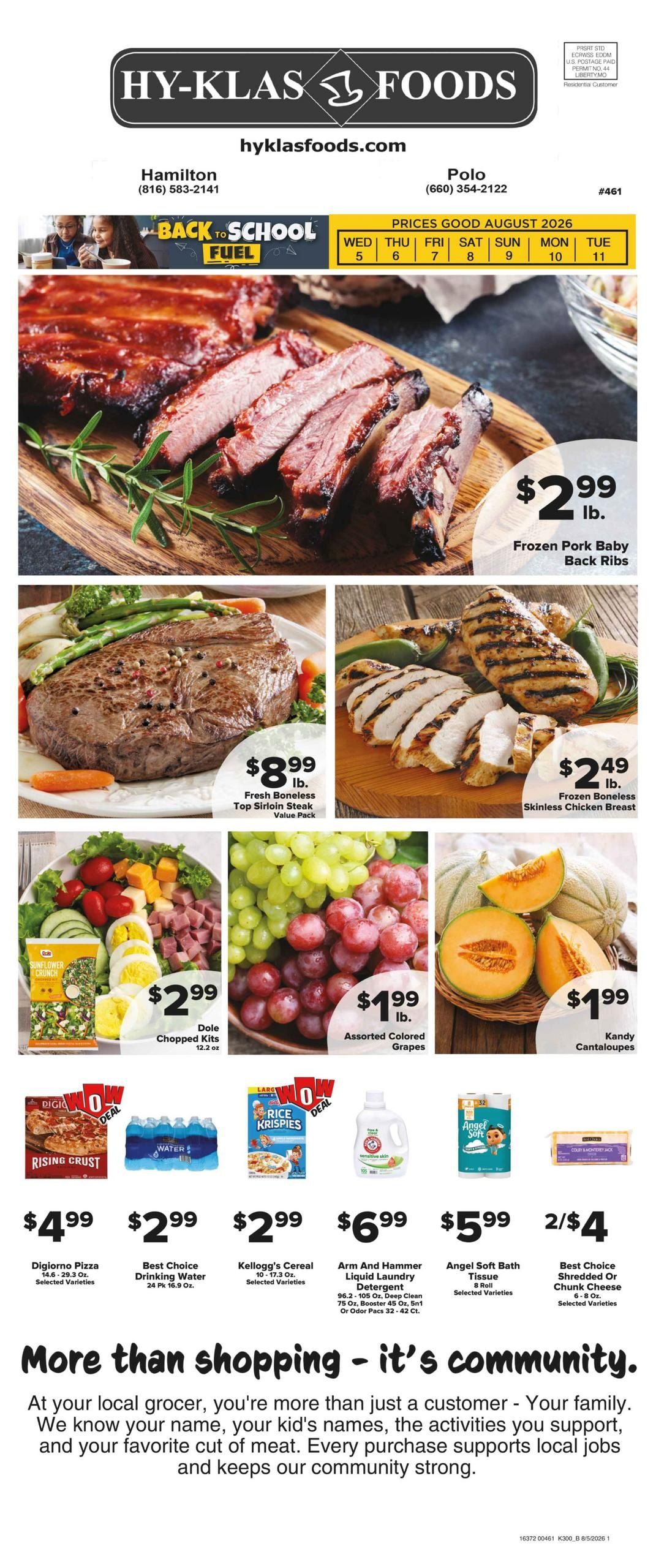 Hy-Klas Foods Weekly Ad August 5 - 11, 2026