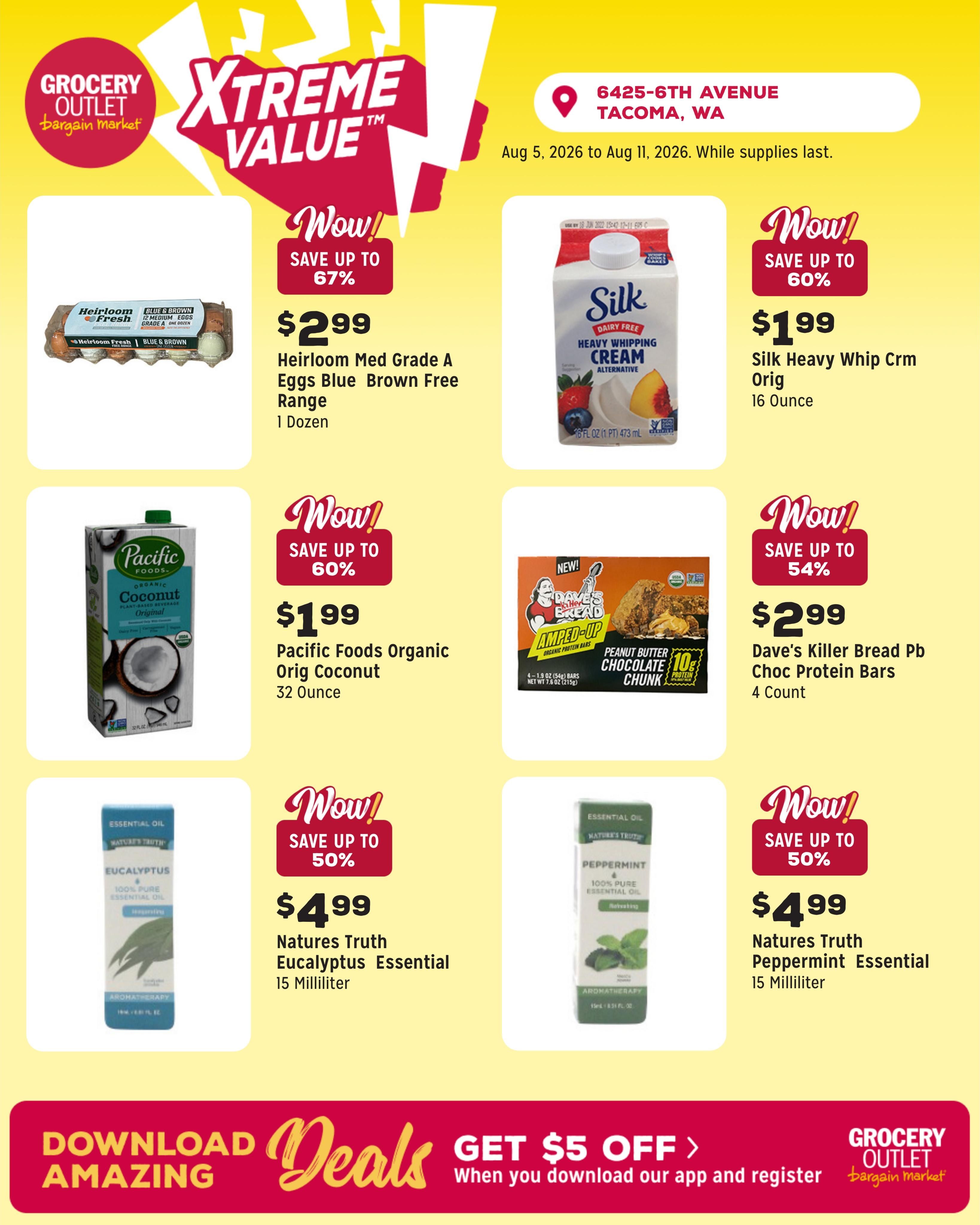 Grocery Outlet (Tacoma Area, WA) Weekly Ad August 5 - 11, 2026