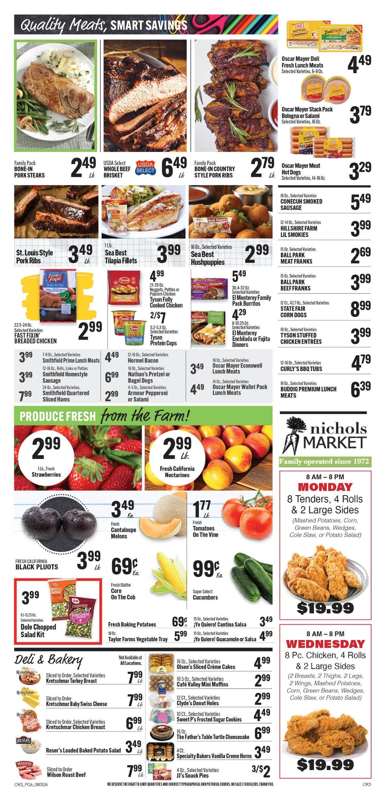 Nichols Dollar Saver Weekly Ad August 5 - 11, 2026