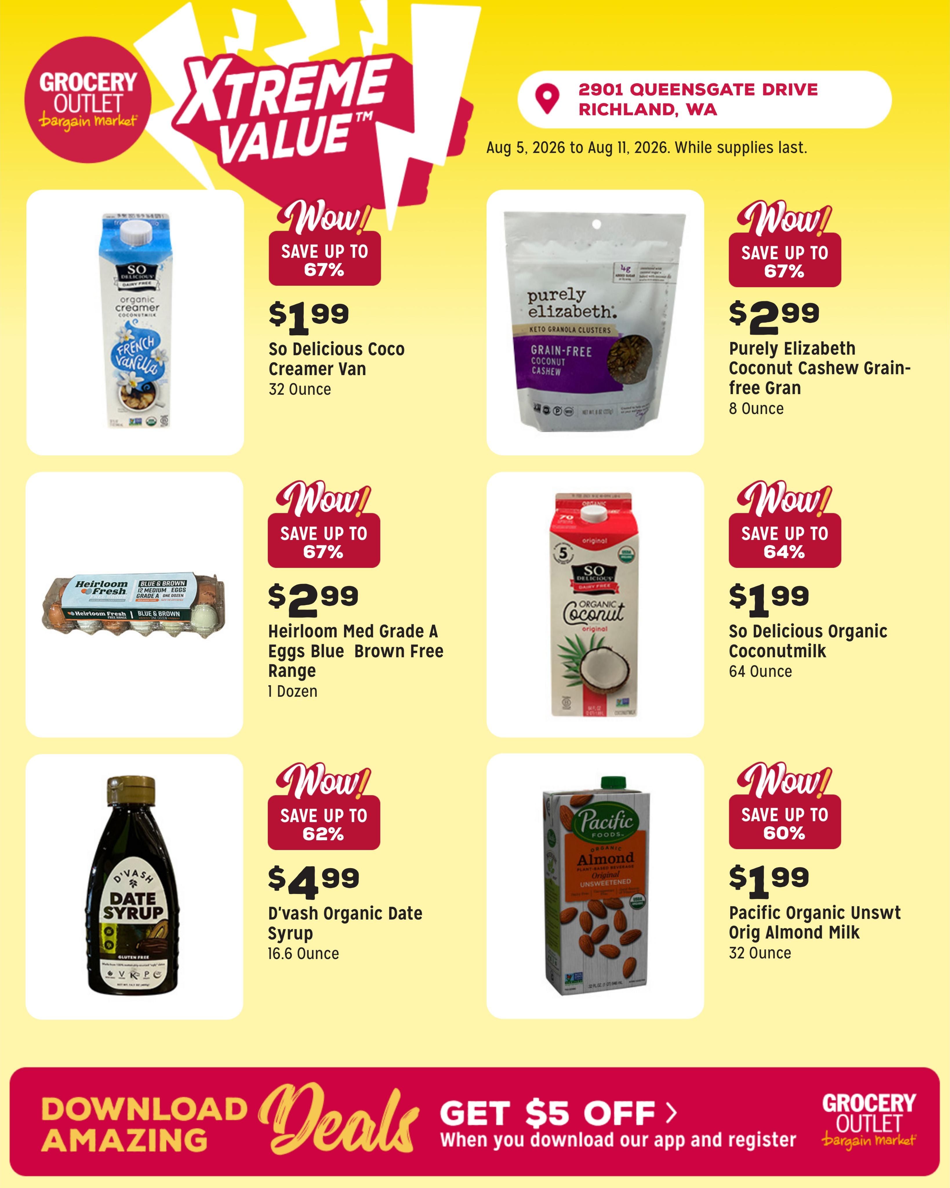 Grocery Outlet (Richland–Benton City Area, WA) Weekly Ad August 5 - 11, 2026