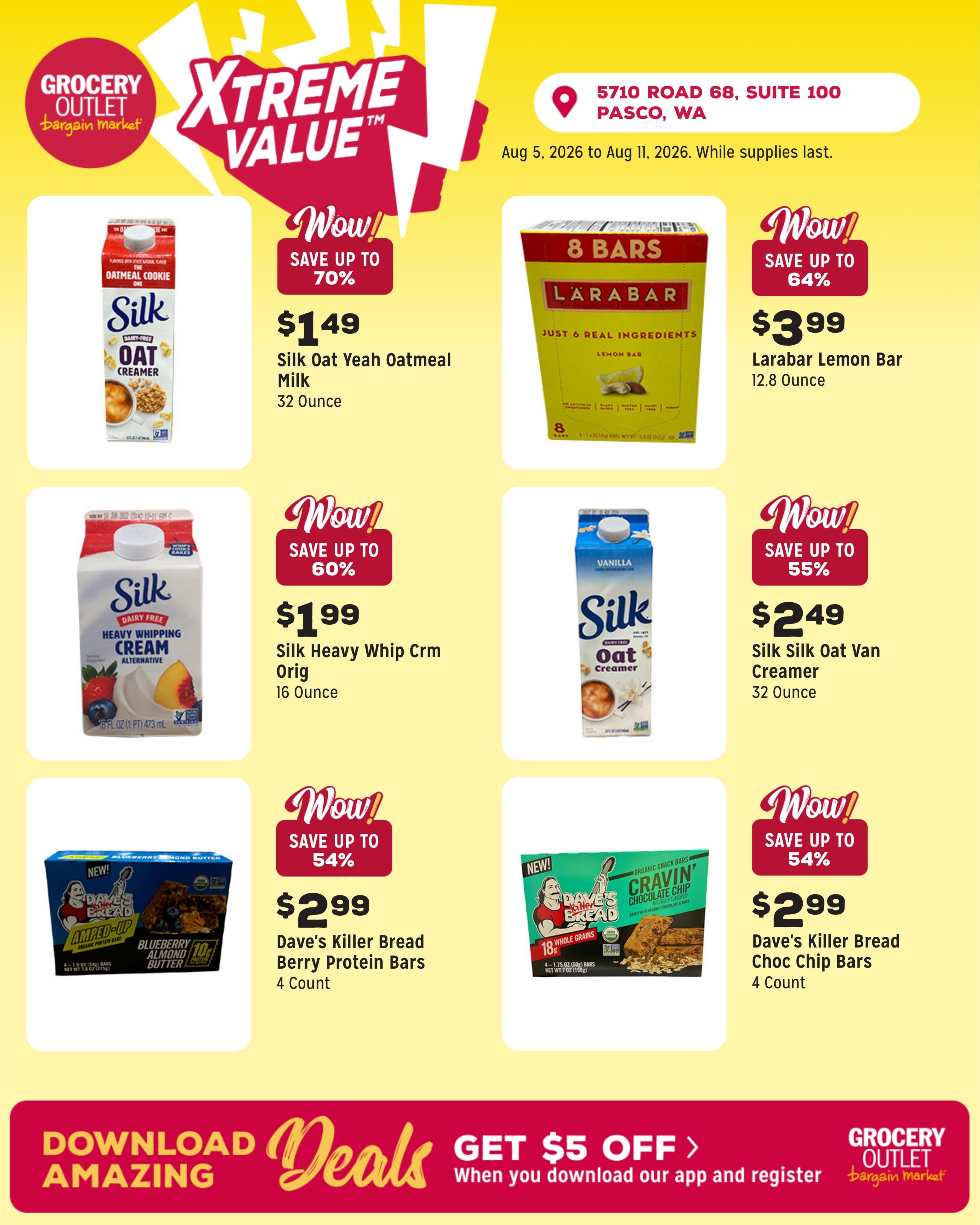 Grocery Outlet (Pasco–Eltopia Area, WA) Weekly Ad August 5 - 11, 2026