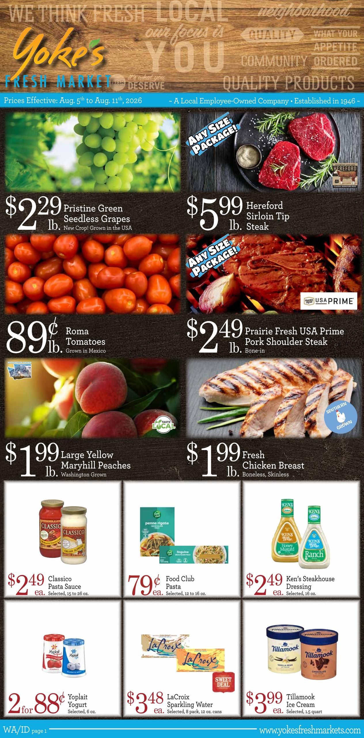 Yoke's Fresh Market (Pasco–Kennewick Area, WA) Weekly Ad August 5 - 11, 2026