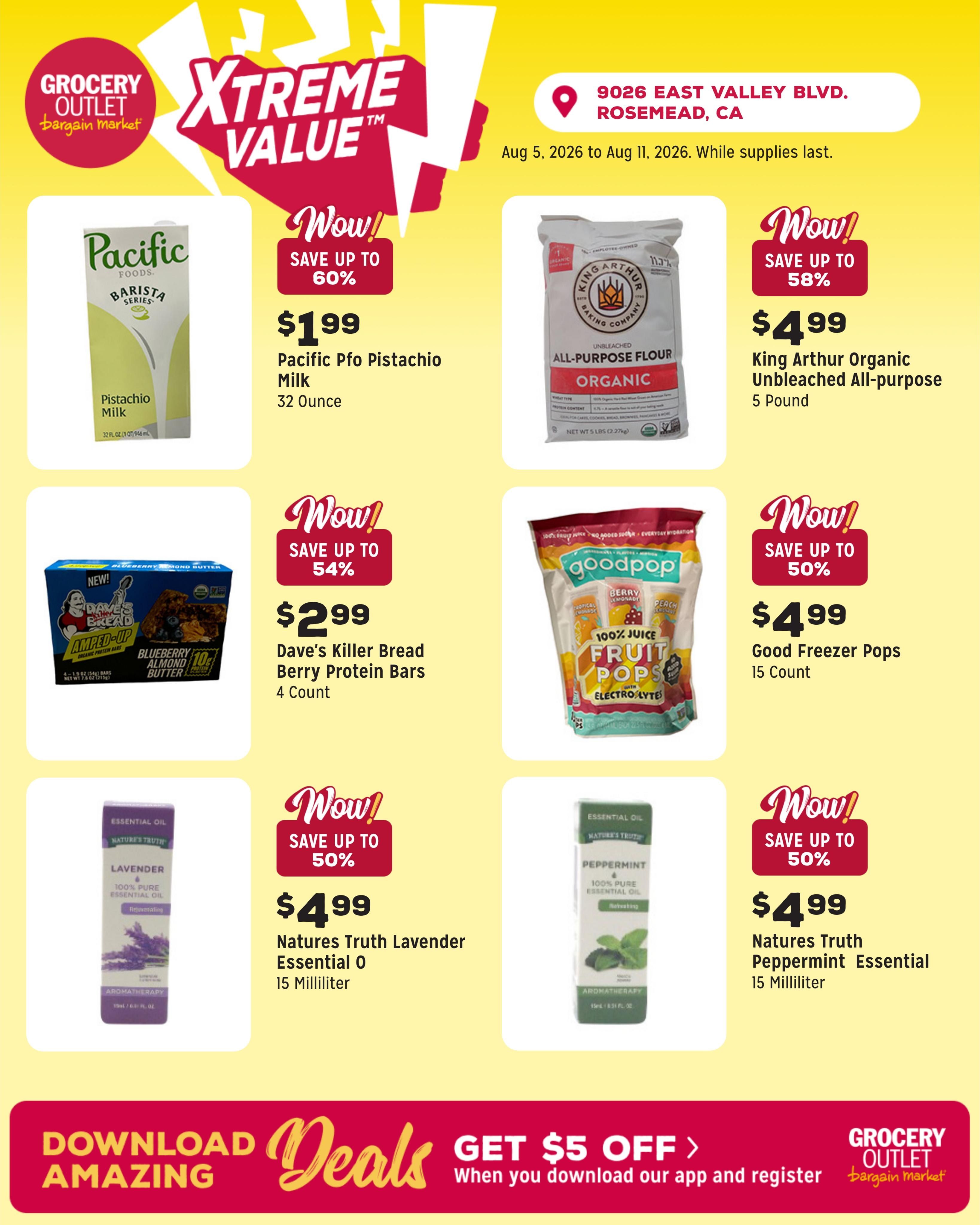 Grocery Outlet (El Monte–Monterey Park Area, CA) Weekly Ad August 5 - 11, 2026