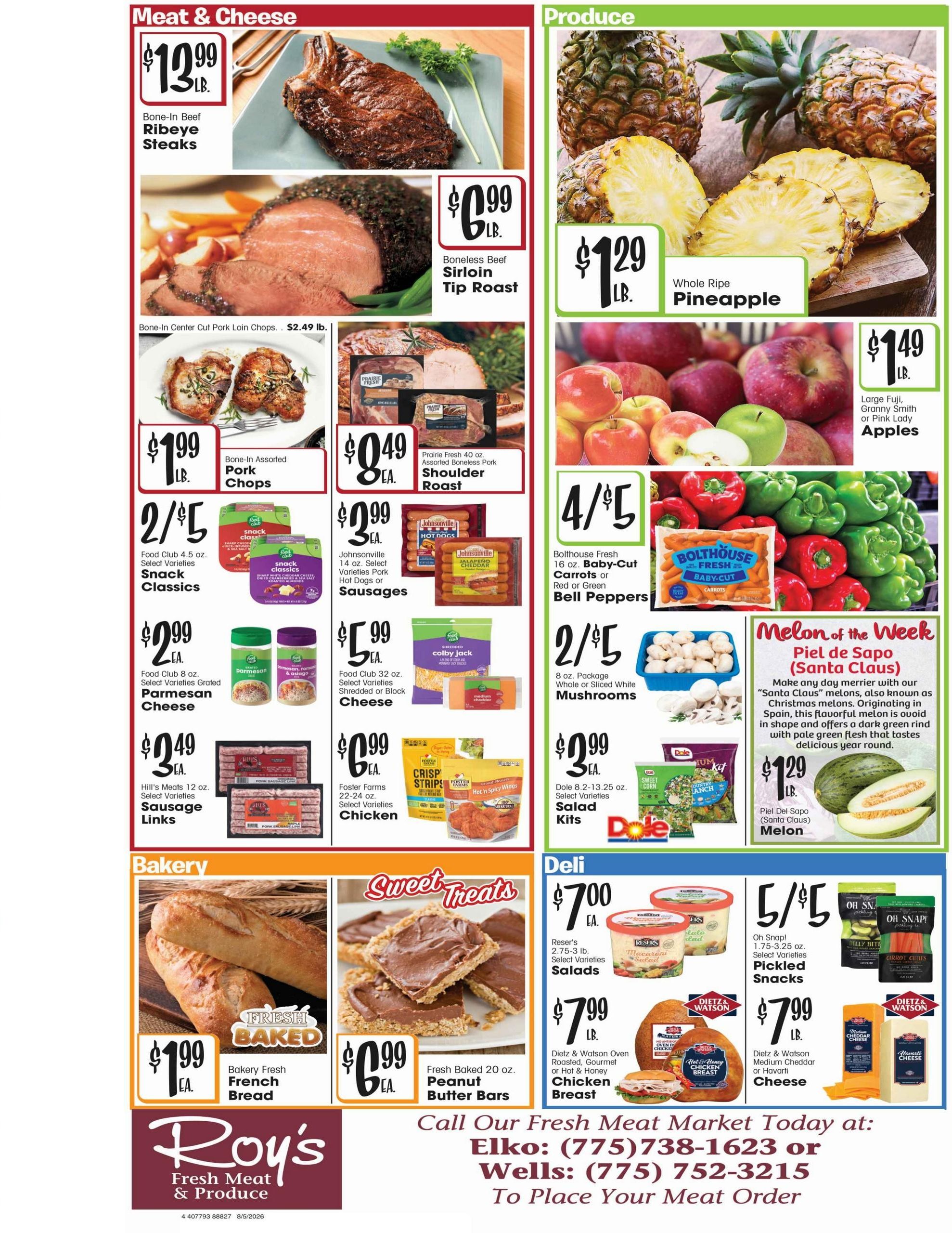 Roy's Fresh Meat and Produce Weekly Ad August 5 - 11, 2026