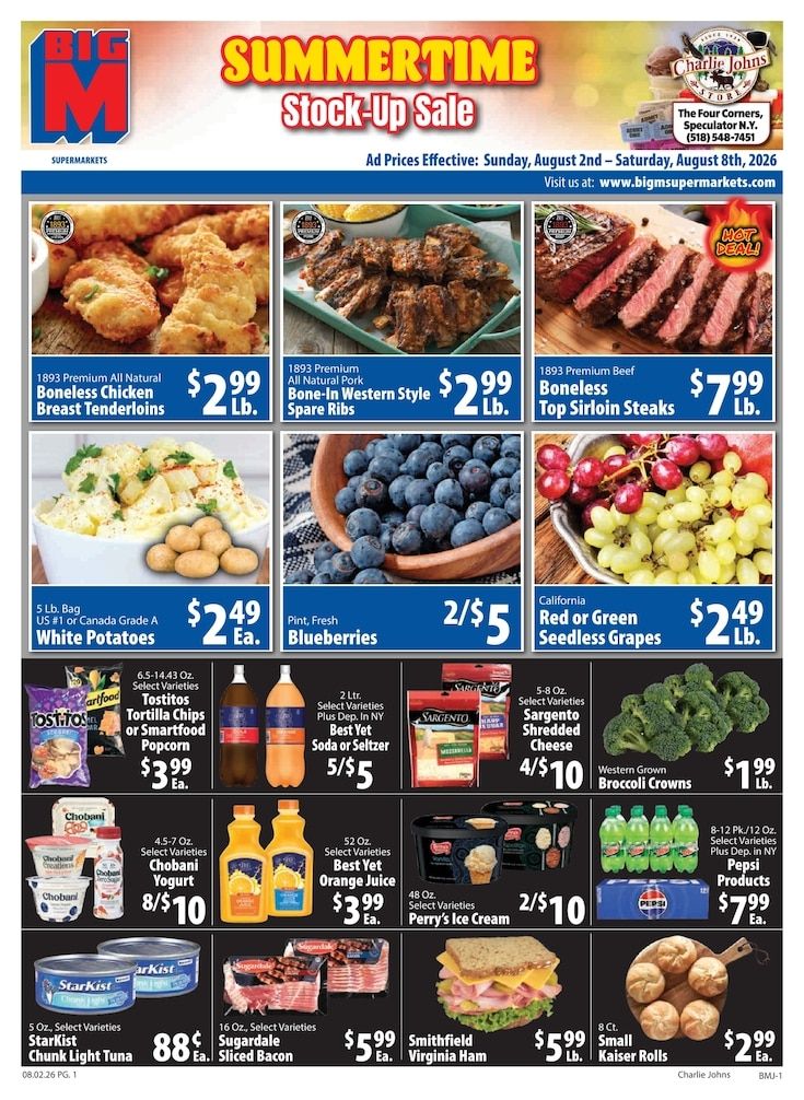 Big M Supermarkets (Speculator, NY) Weekly Ad August 2 - 8, 2026