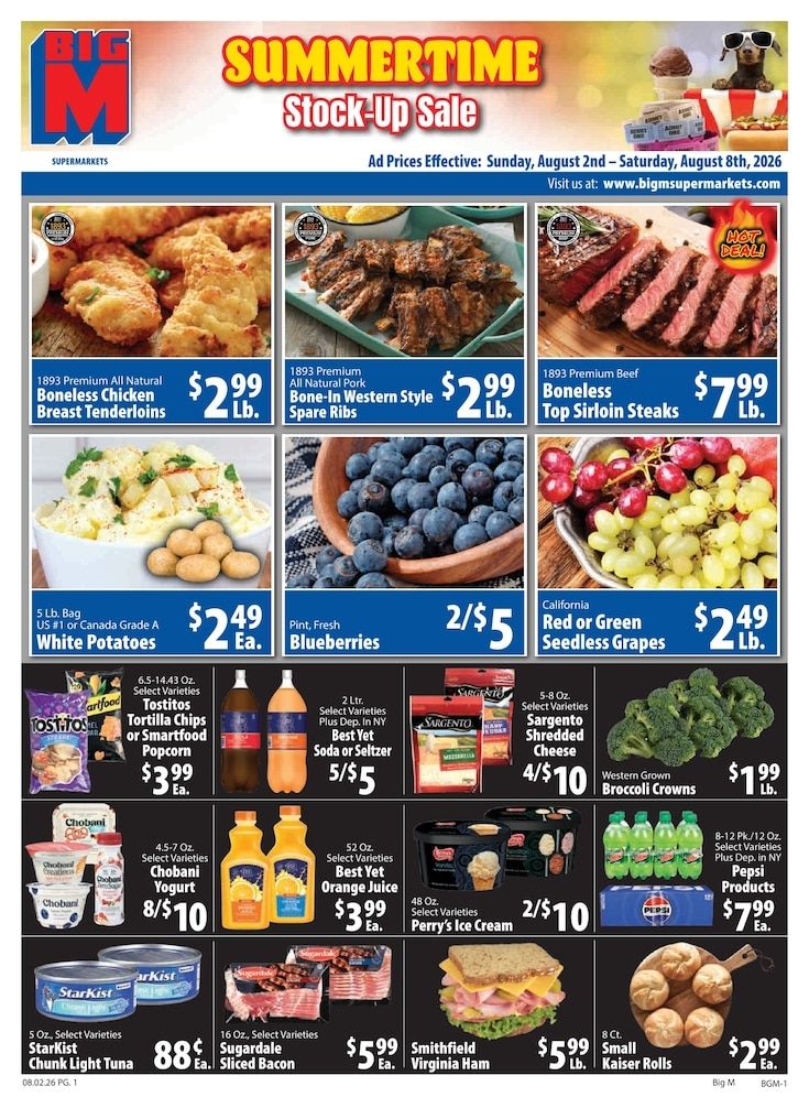 Big M Supermarkets (New York) Weekly Ad August 2 - 8, 2026