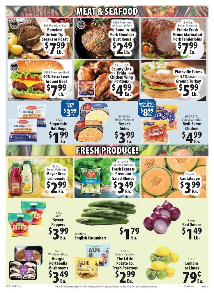 Big M Supermarkets (Caledonia, NY) Weekly Ad August 2 - 8, 2026