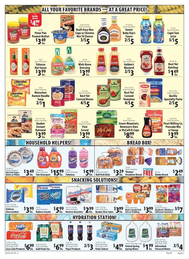 Big M Supermarkets (Walton, NY) Weekly Ad August 2 - 8, 2026