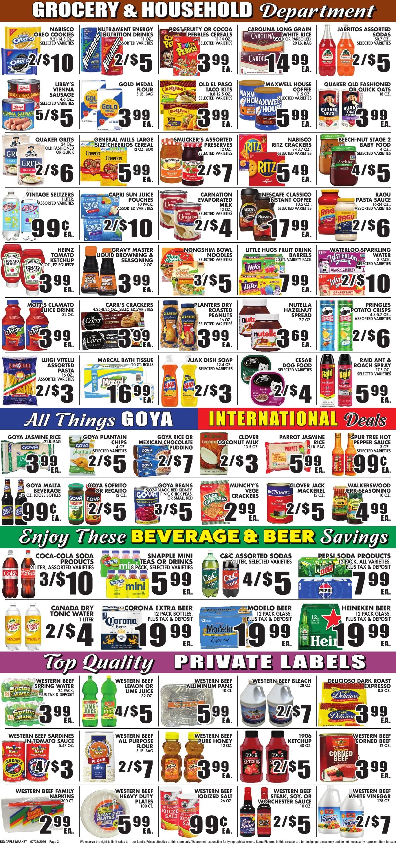 Big Apple Meat Market Weekly Ad July 23 - August 5, 2026