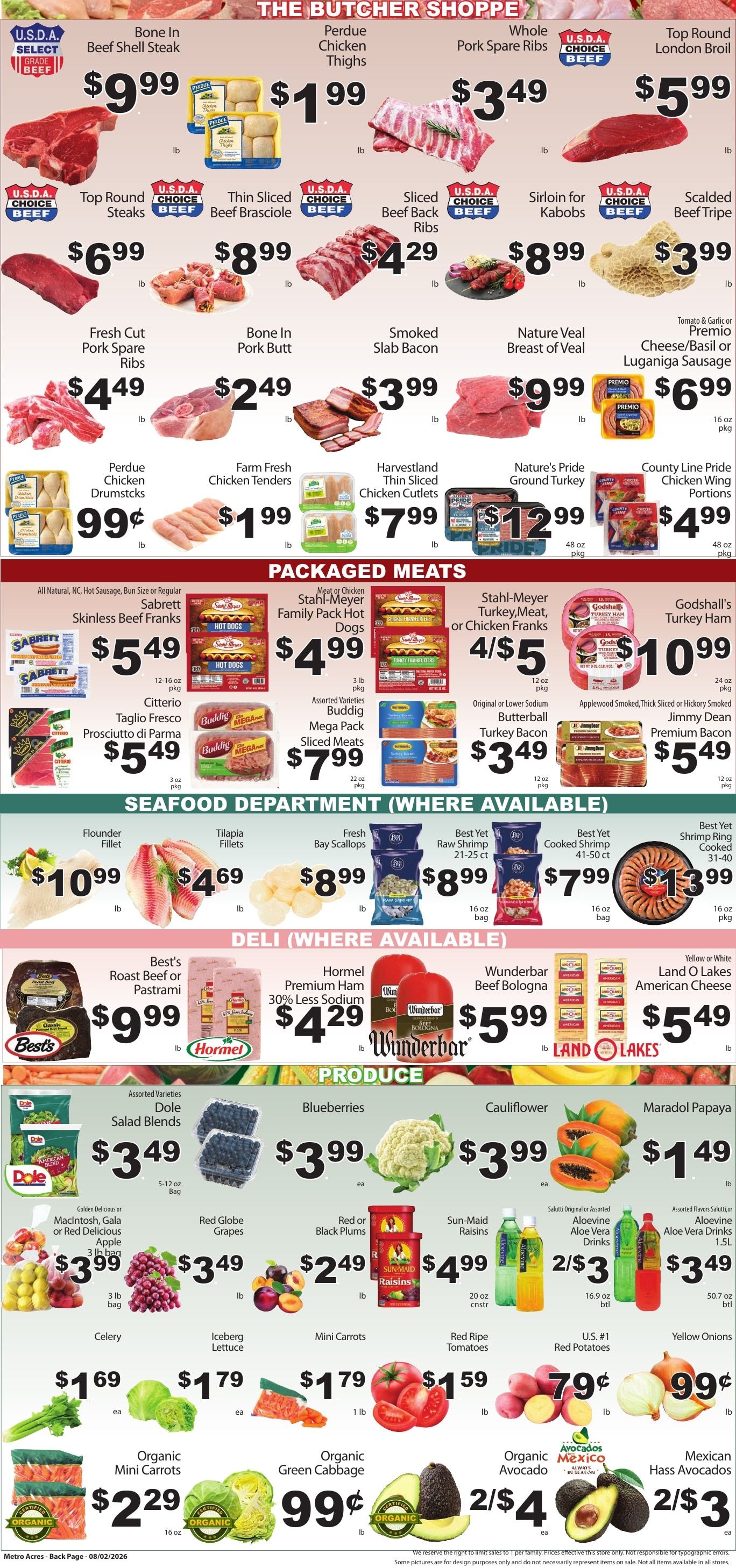 Metro Acres Market Weekly Ad August 2 - 8, 2026