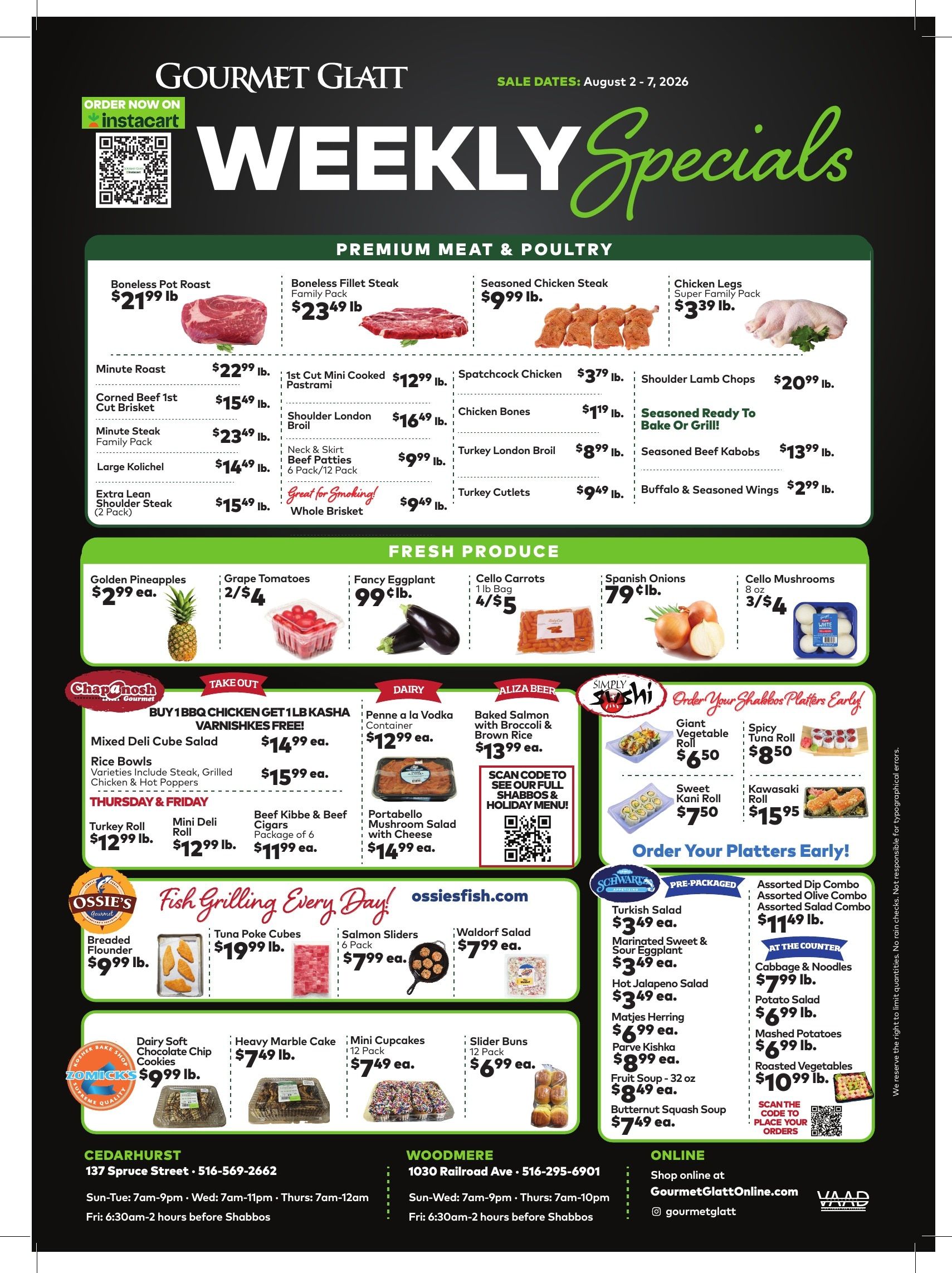 Gourmet Glatt Weekly Ad August 1 - 7, 2026